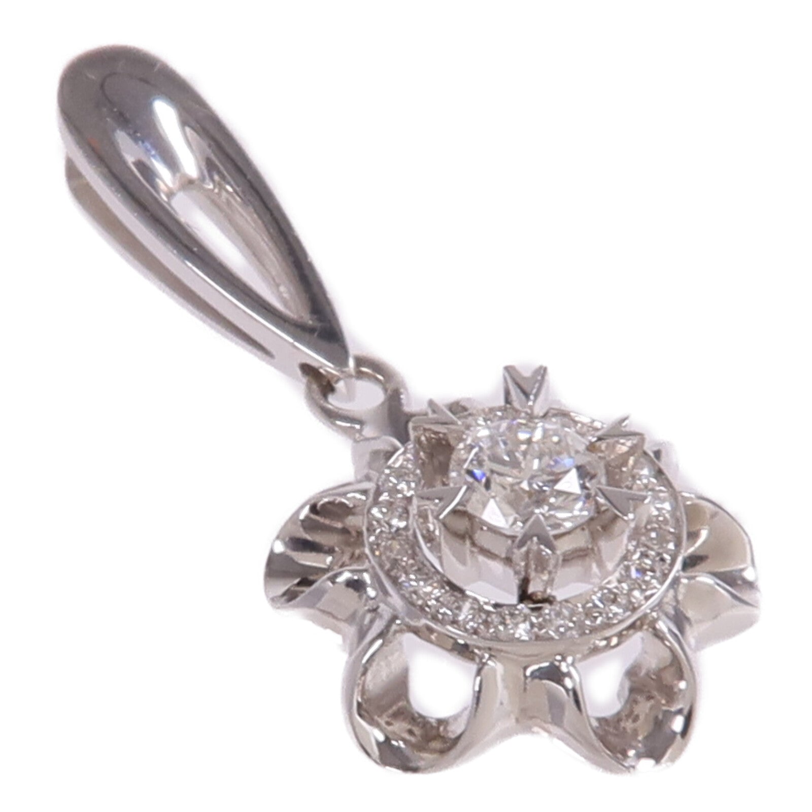 JEWELRY 【激減優惠】18K白金Diamond Pendant Top鑽石吊墜