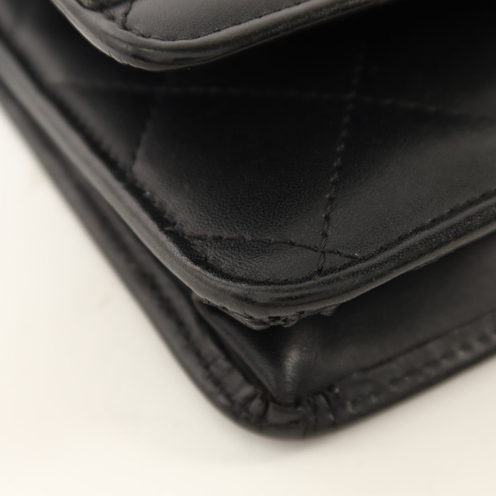 CHANEL 牛皮皮革Wallet on Chain銀扣鏈帶肩背袋