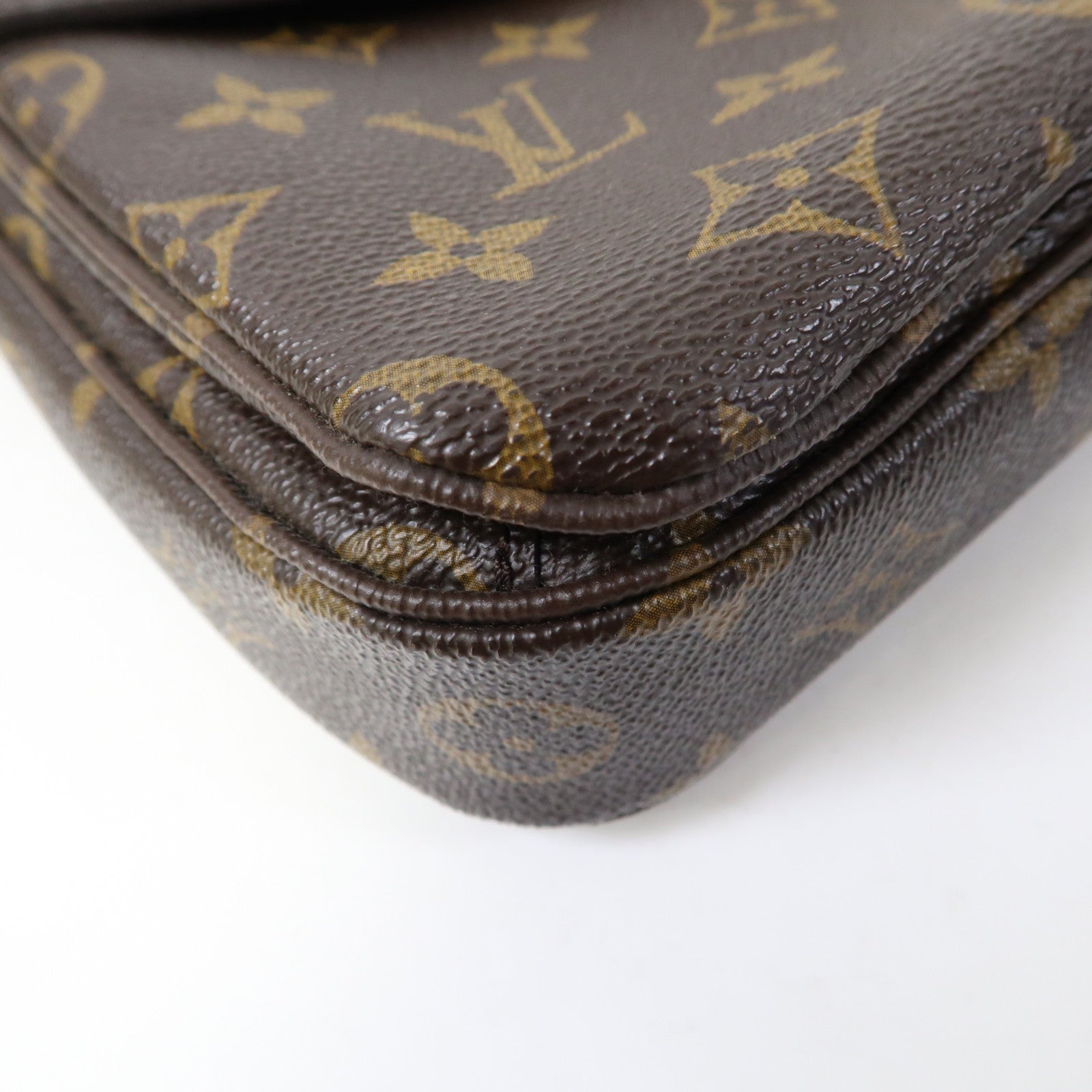 LOUIS VUITTON Monogram Pochette Metis金扣手挽肩背兩用袋棕色