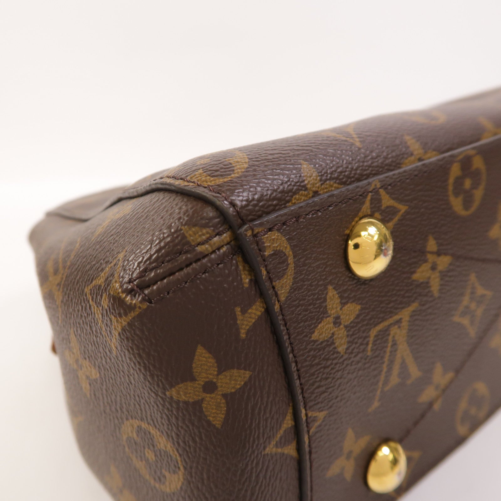 LOUIS VUITTON Monogram Montaigne BB金扣手挽肩背兩用袋棕色