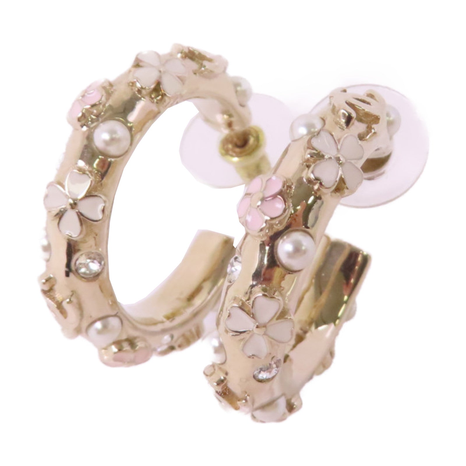 CHANEL 金屬/仿珍珠Earrings耳環金色