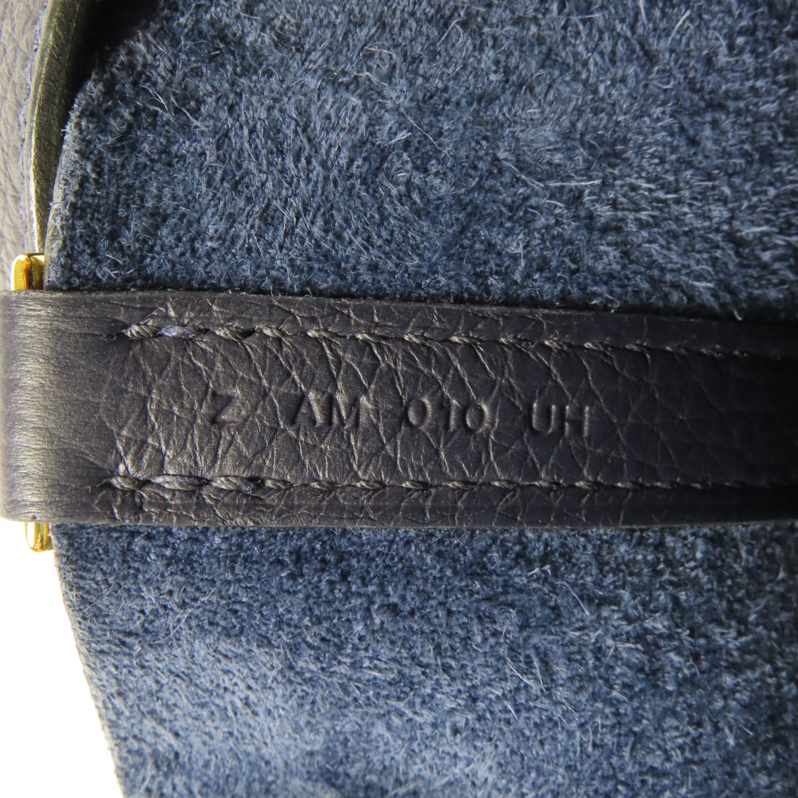 HERMES Clemence皮革Picotin MM金扣手挽袋Bleu Nuit