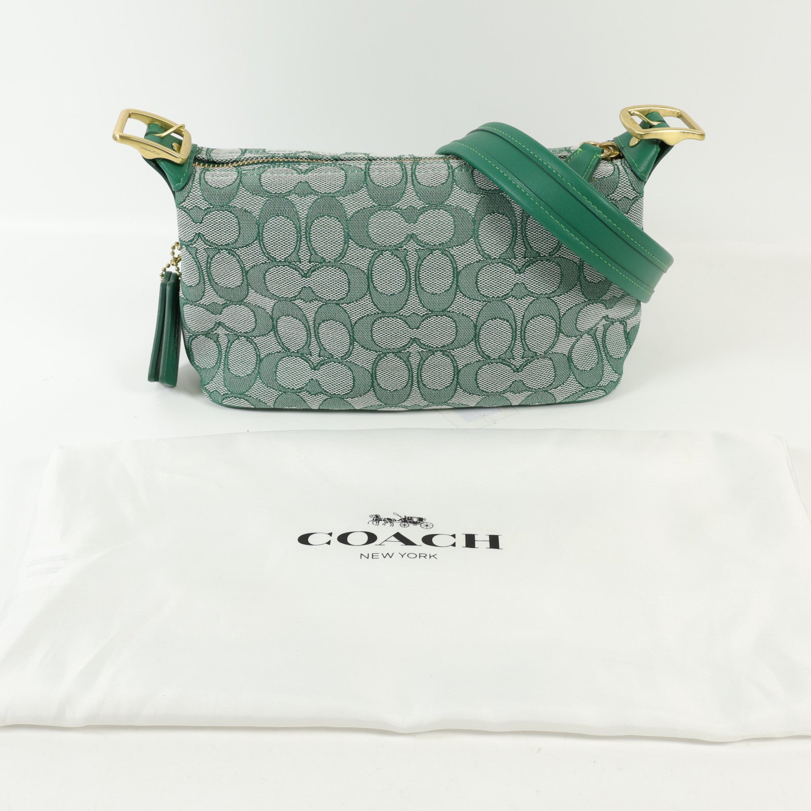 COACH 牛皮皮革Shoulder Bag金扣肩背袋