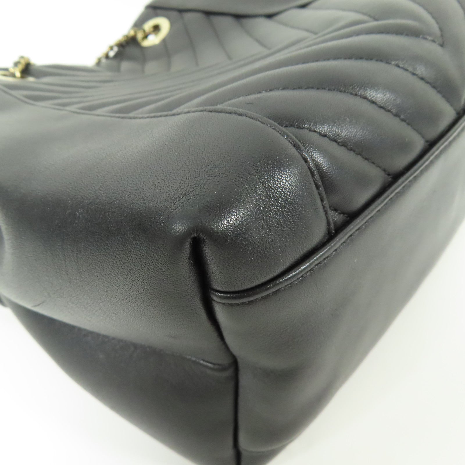 CHANEL 牛皮皮革Drawstring Bucket金扣肩背袋