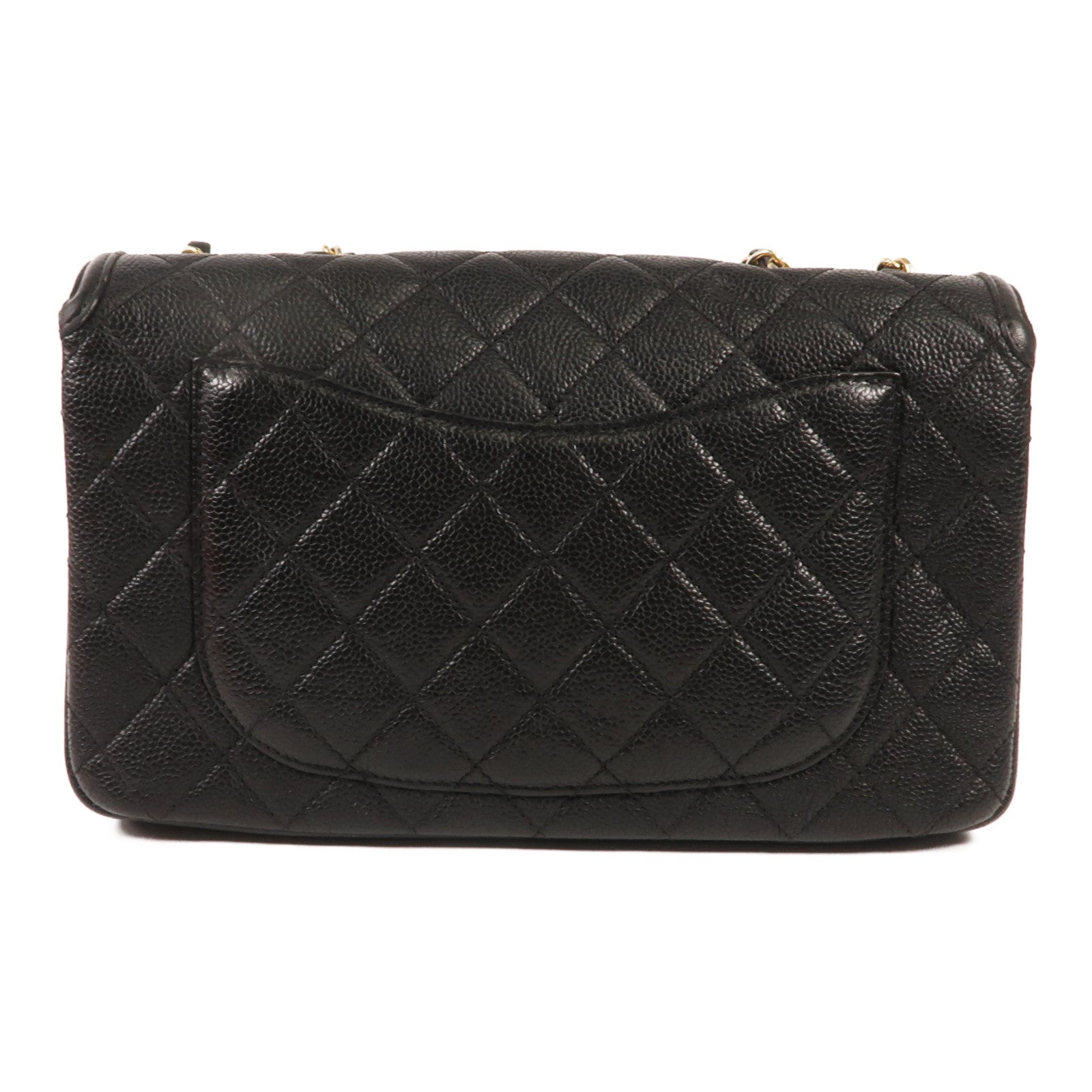 CHANEL 牛皮皮革Chain Shoulder金扣鏈帶肩背袋