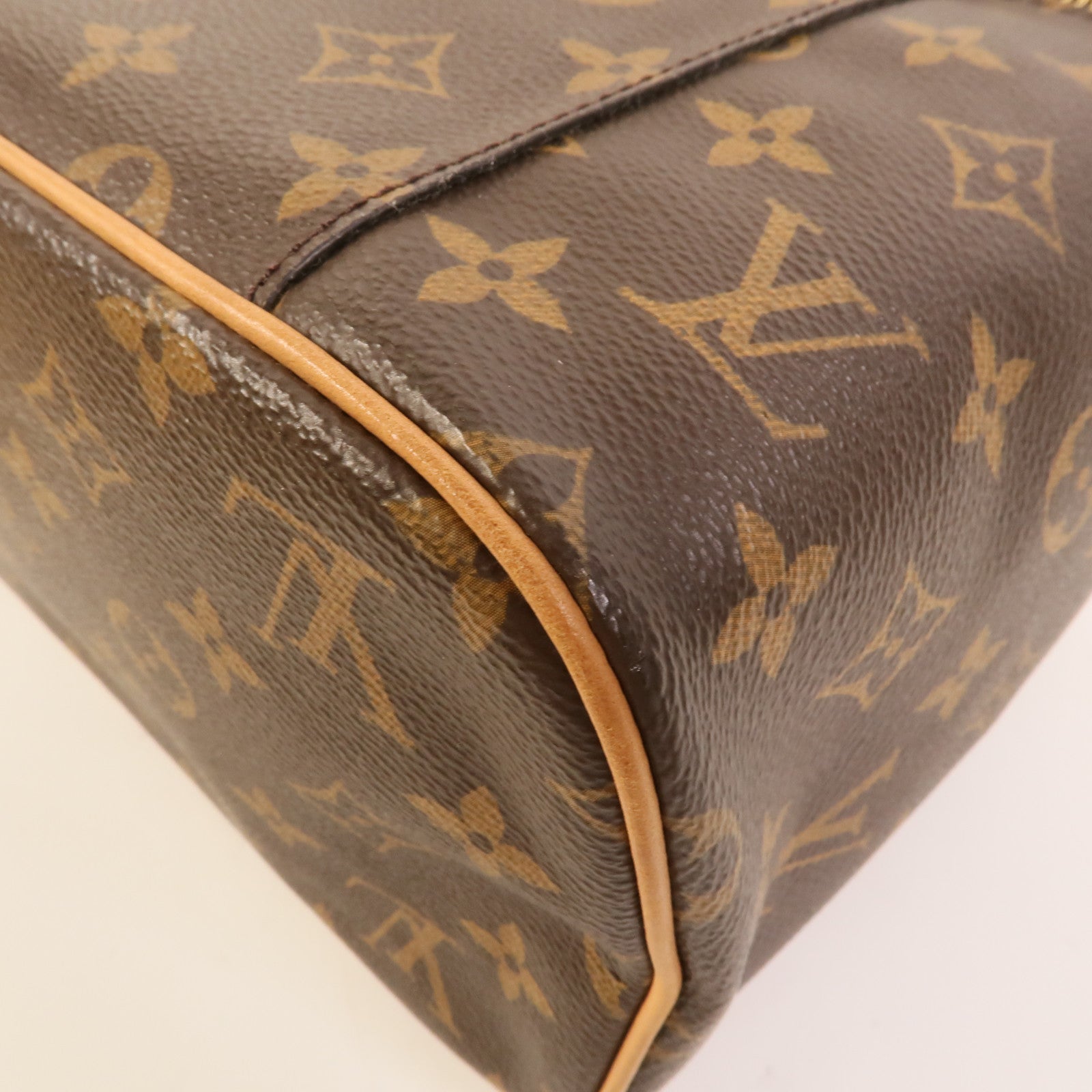 LOUIS VUITTON Monogram Nice BB金扣手挽袋棕色
