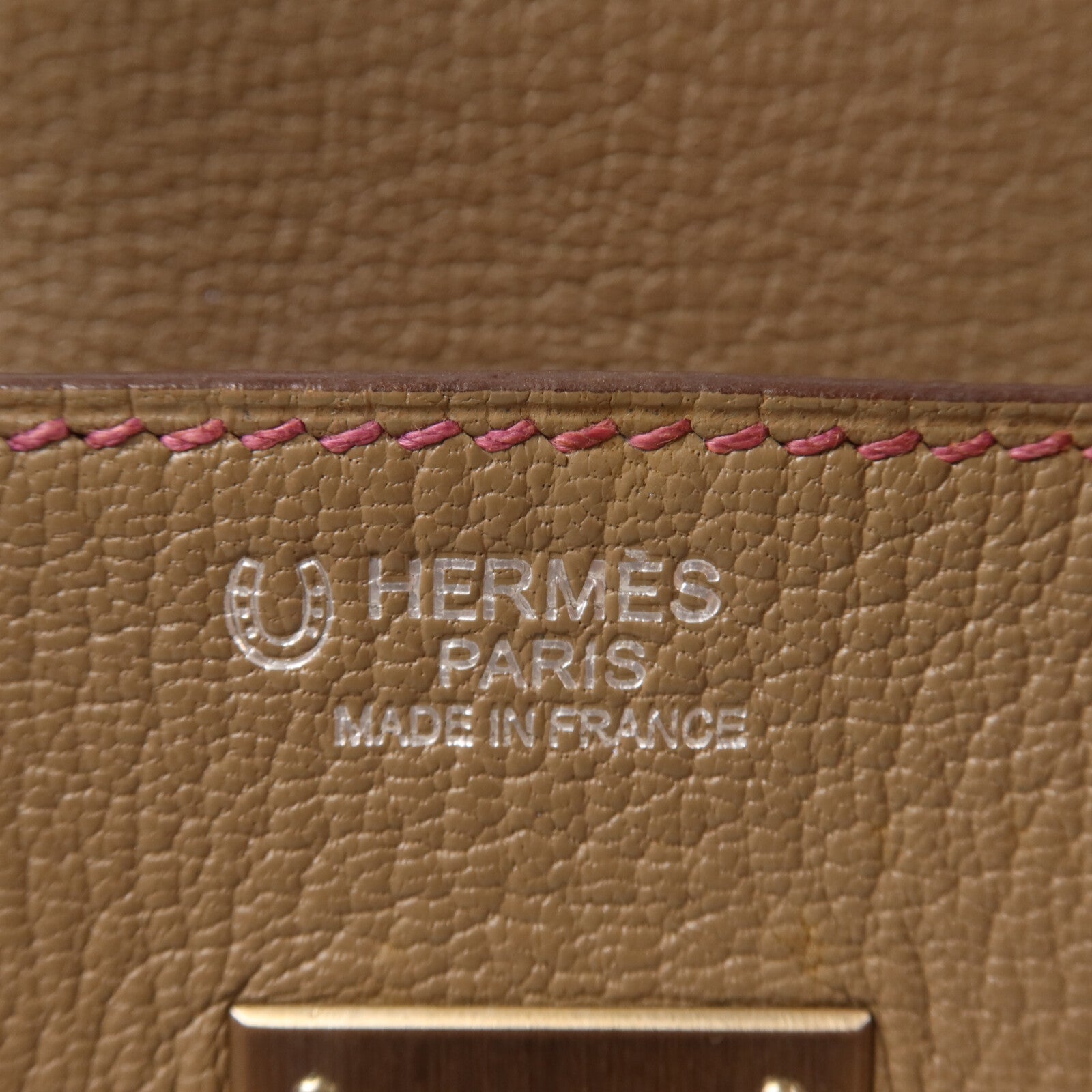 HERMES Chevre皮革Birkin 30手挽袋Etoupe/Rose Purple