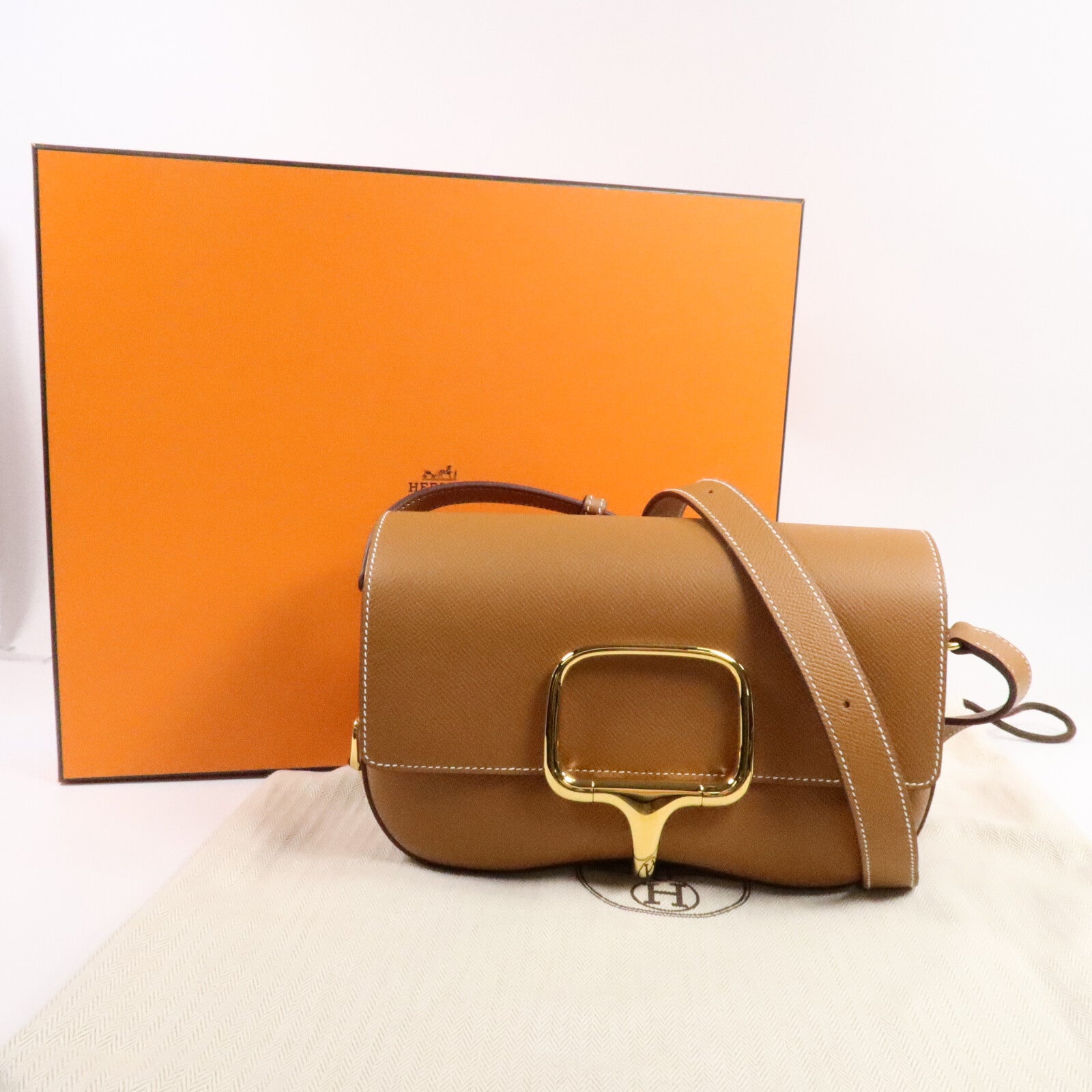 HERMES Epsom皮革Della Cavalleria Elan肩背袋