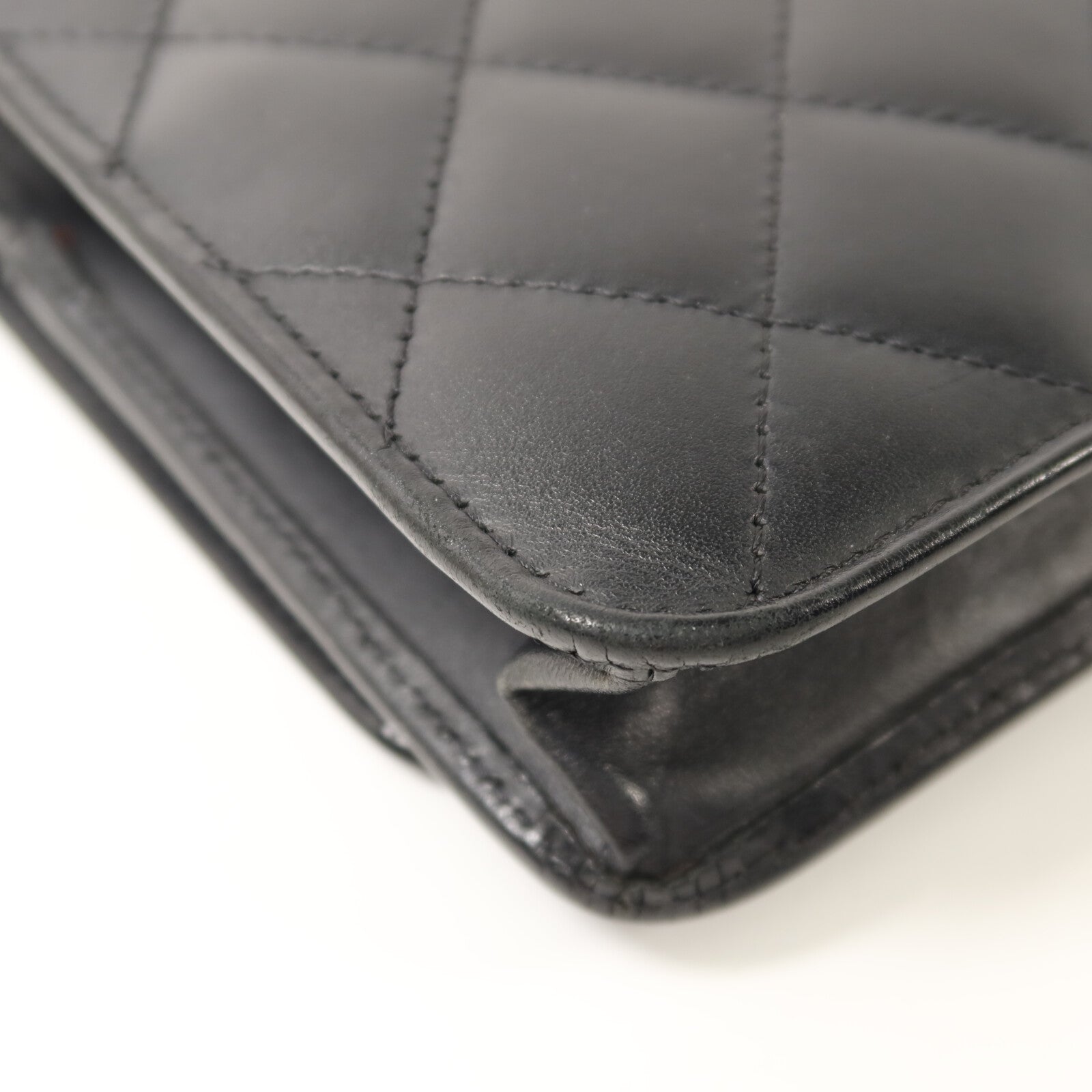 CHANEL 牛皮皮革Wallet on Chain銀扣鏈帶肩背袋