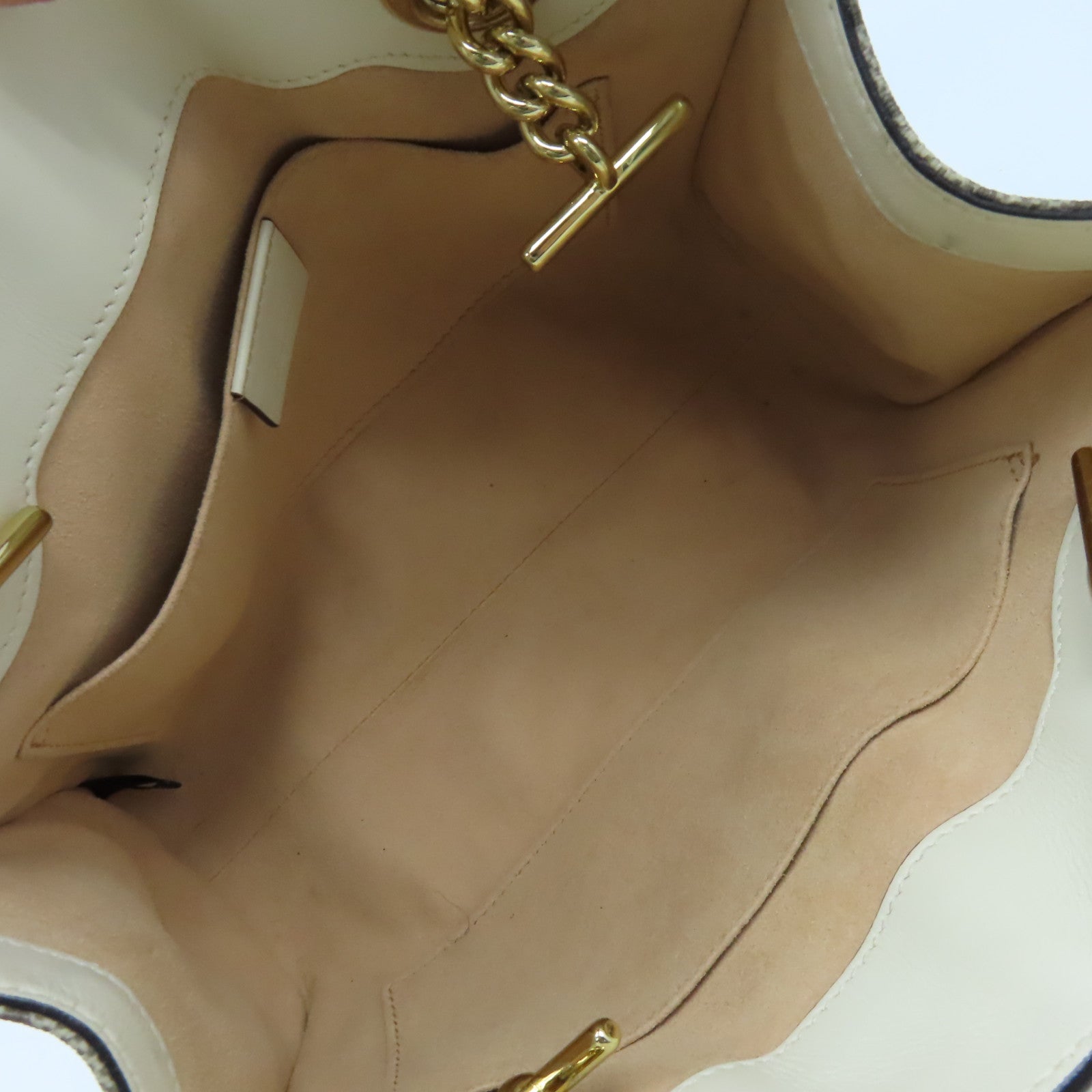 GUCCI 【激減優惠】塗層帆布Padlock GG Small Shoulder Bag金扣肩背袋啡色/米白色