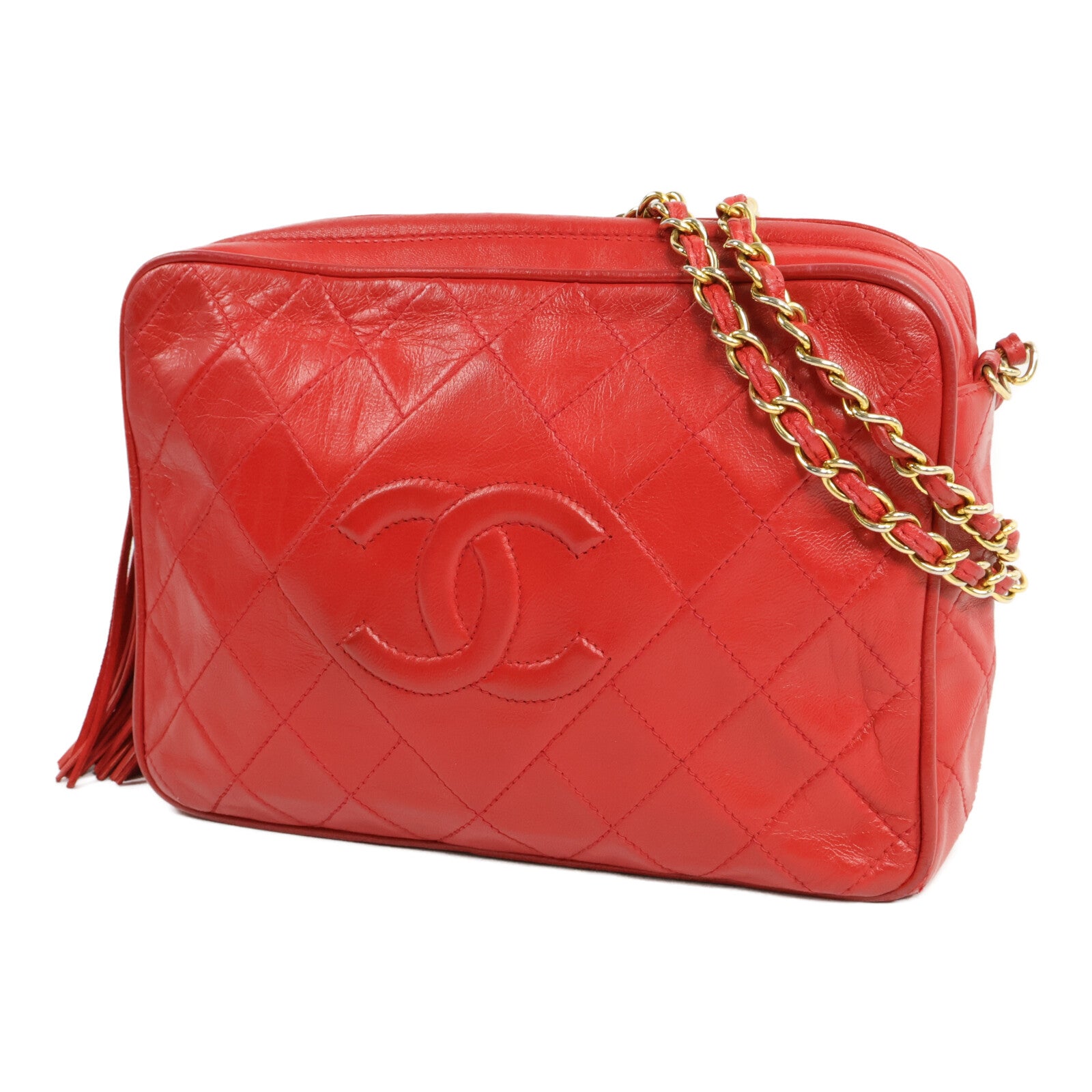 CHANEL 羊皮皮革Vintage鏈條肩背袋