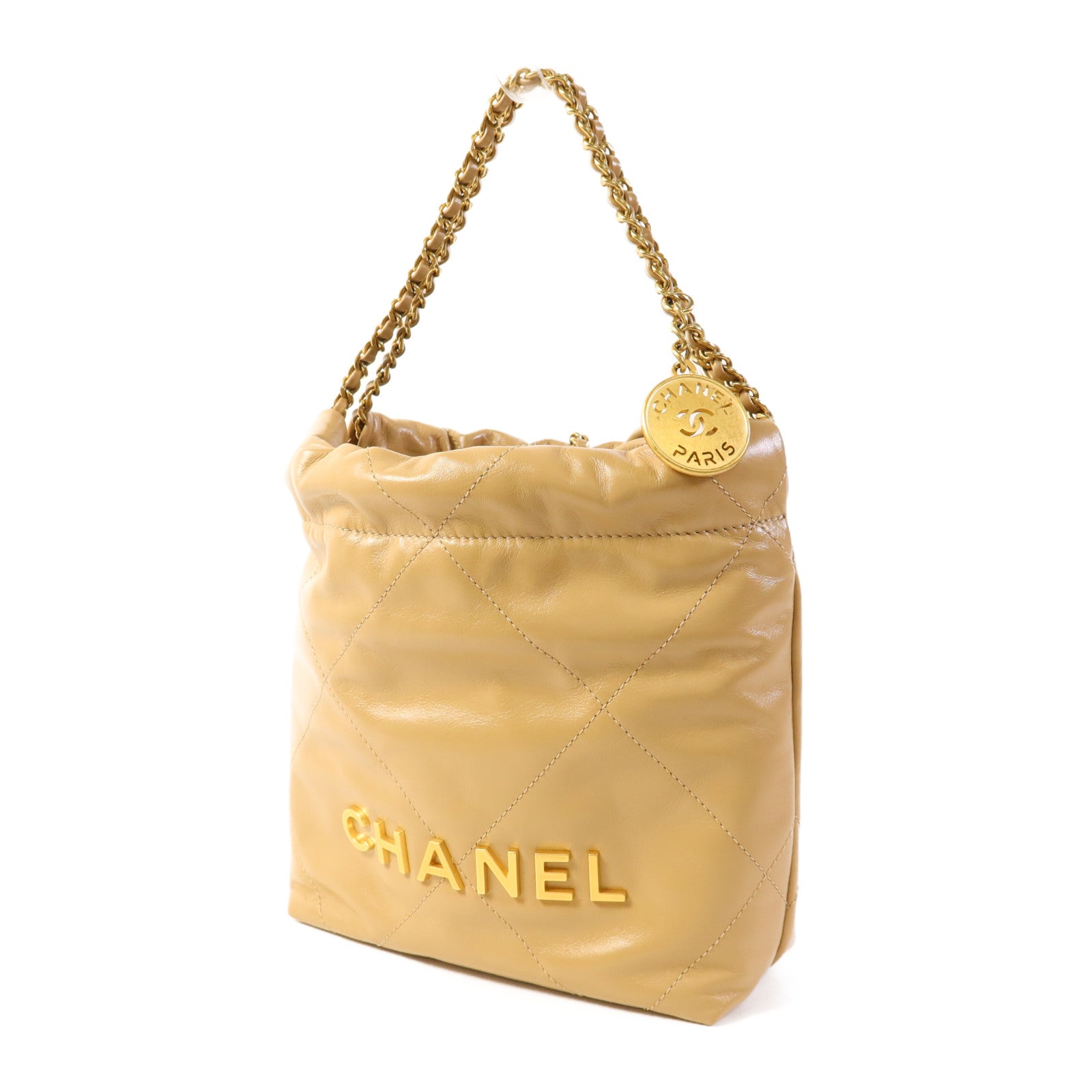 CHANEL 牛皮皮革Chanel 22 Mini鏈帶肩背袋