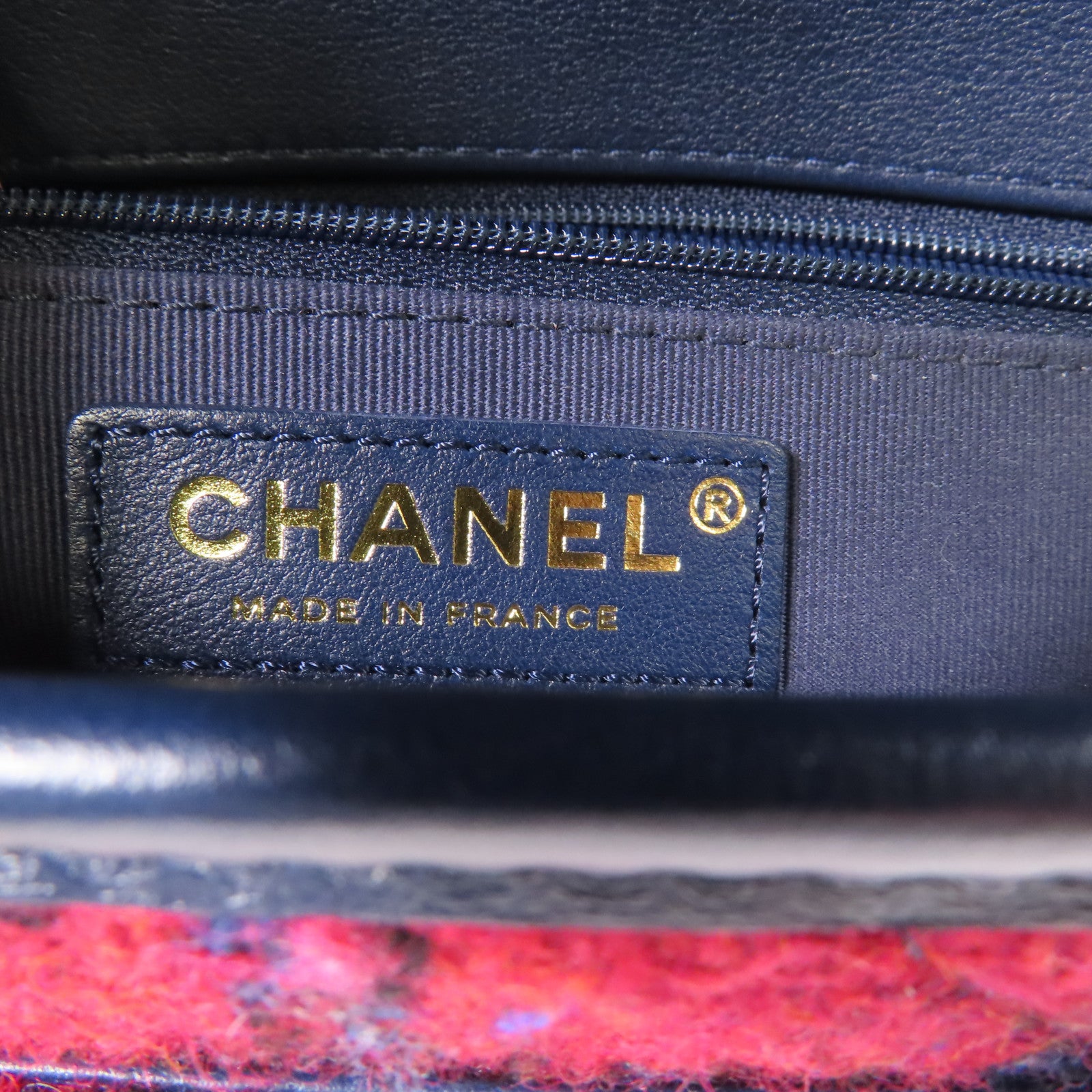 CHANEL【激減優惠】 Tweed/皮革2Way Shoulder金扣手挽肩背兩用袋