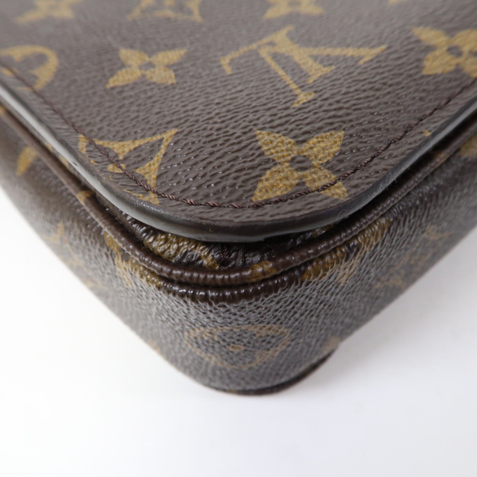 LOUIS VUITTON Monogram Pochette Metis金扣手挽肩背兩用袋棕色