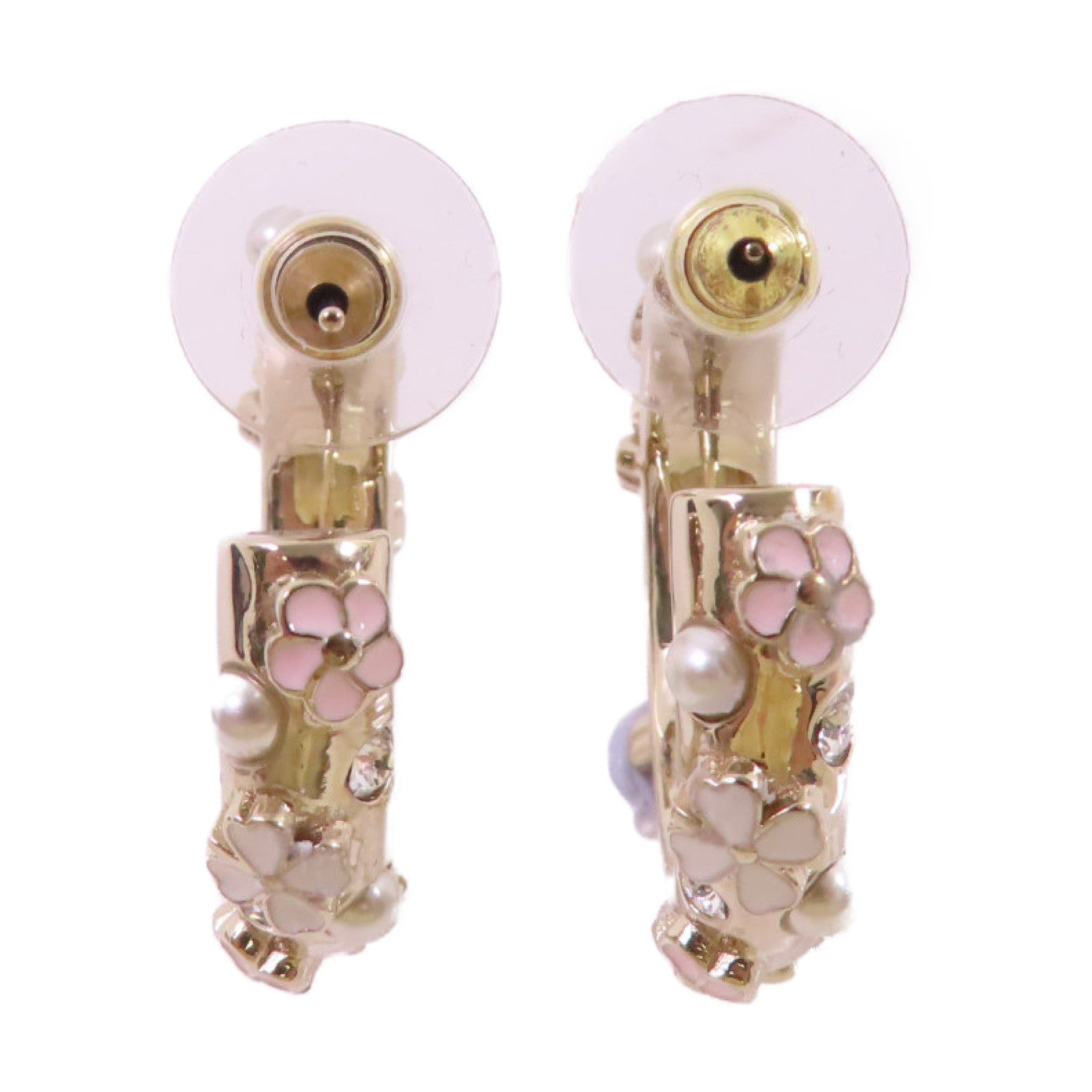 CHANEL 金屬/仿珍珠Earrings耳環金色