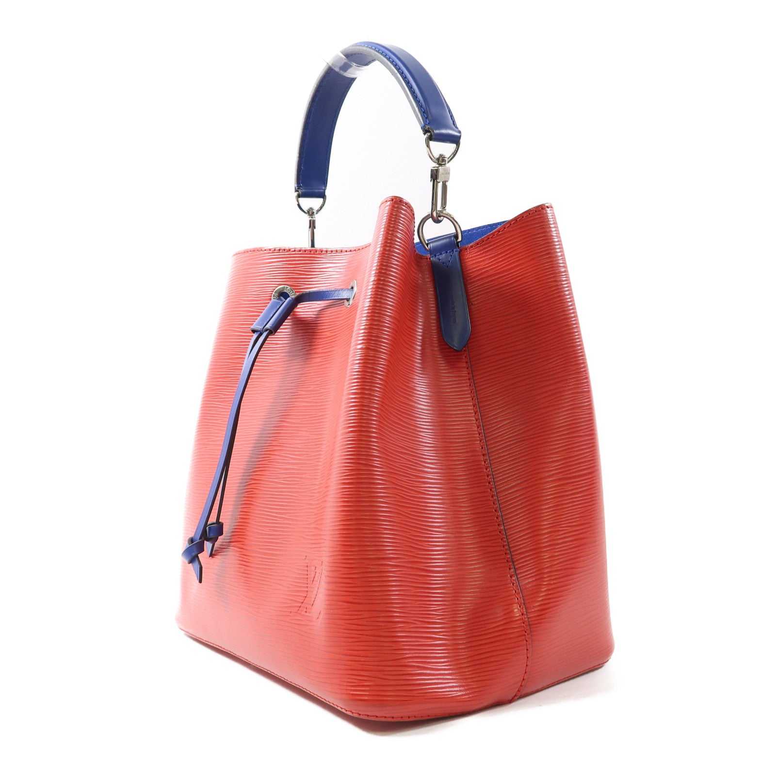 LOUIS VUITTON Epi Neo Noe銀扣手挽肩背兩用袋紅色/藍色