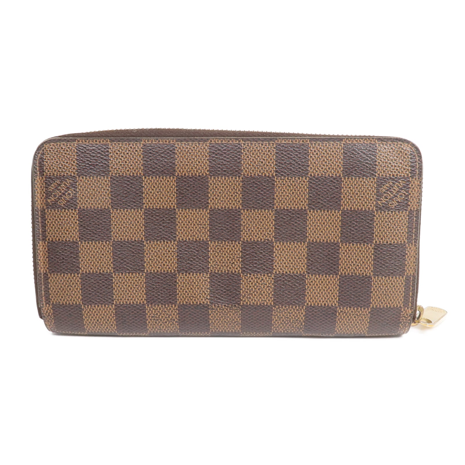 LOUIS VUITTON Damier Zippy Wallet金扣長錢包