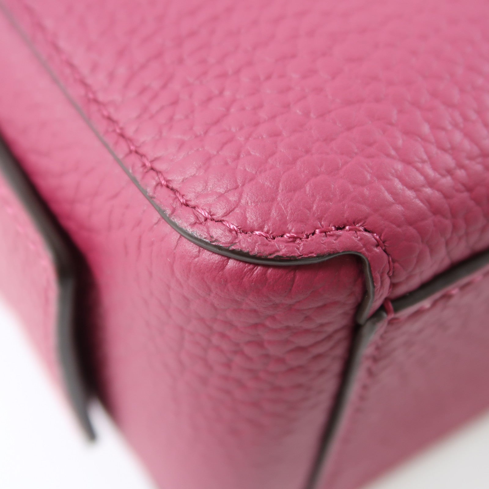 Delvaux 牛皮皮革Delvaux Cool Box Nano金扣手挽肩背兩用袋紅色