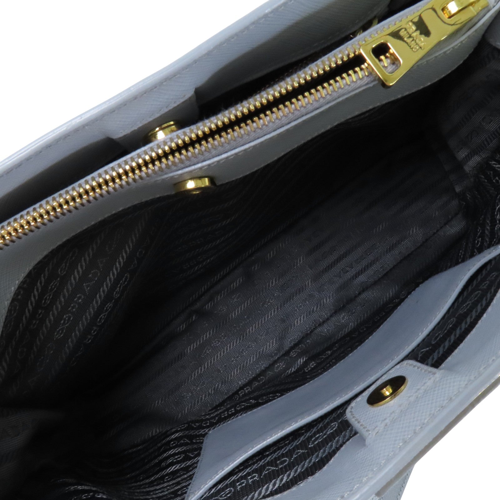 PRADA Saffiano皮革Galleria Saffiano金扣手挽肩背兩用袋