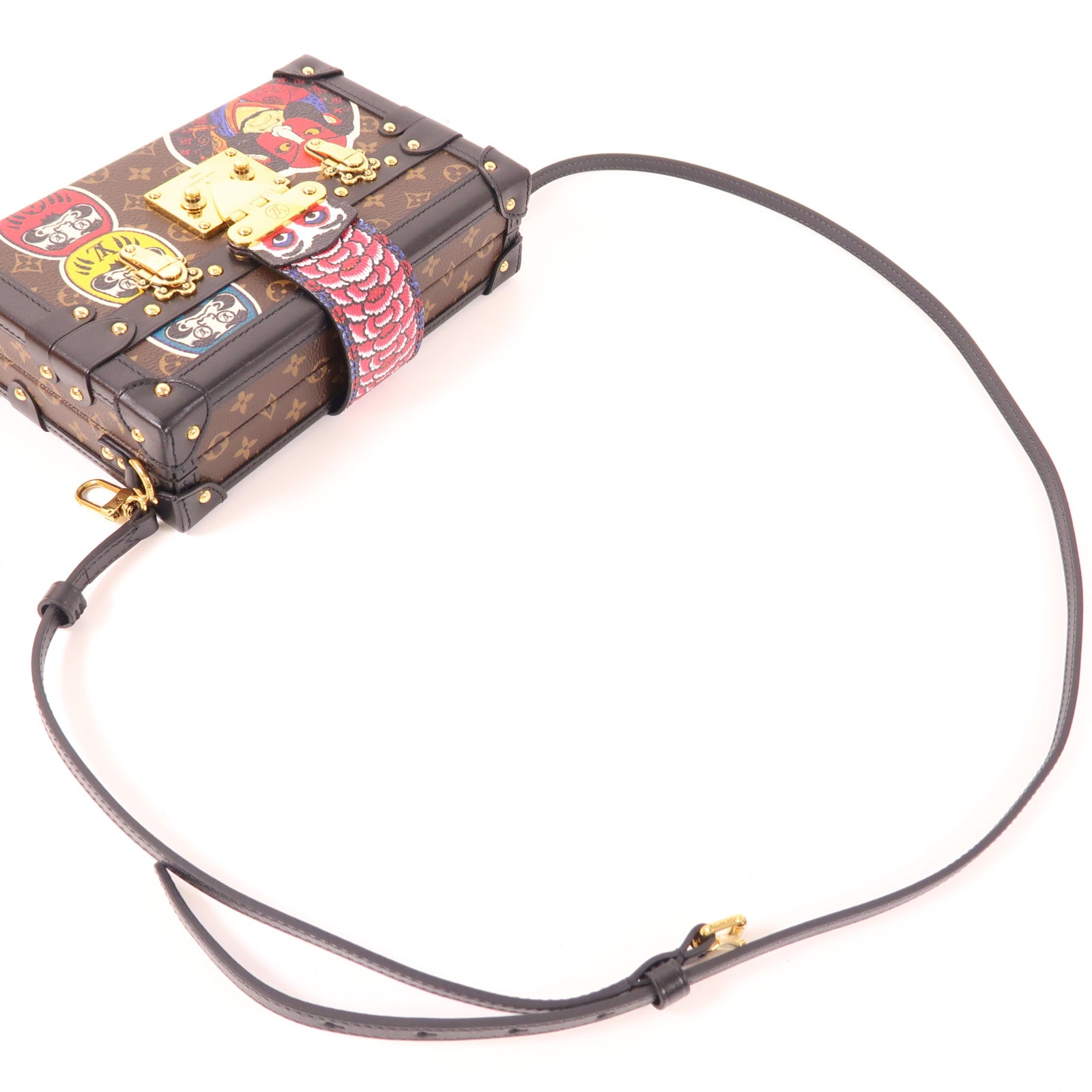 LOUIS VUITTON Monogram Petite Malle金扣肩背袋