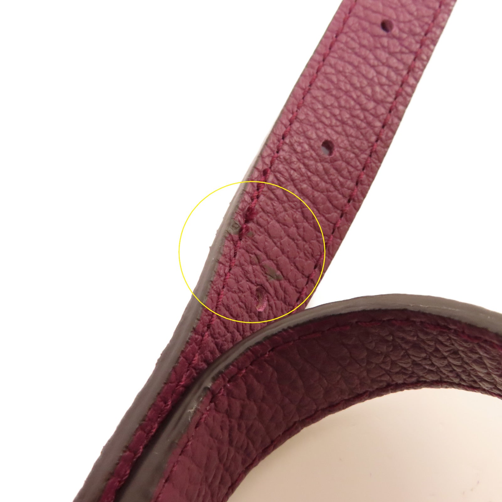 Furla 皮革2Way Shoulder Bag金扣手挽肩背兩用袋酒紅色