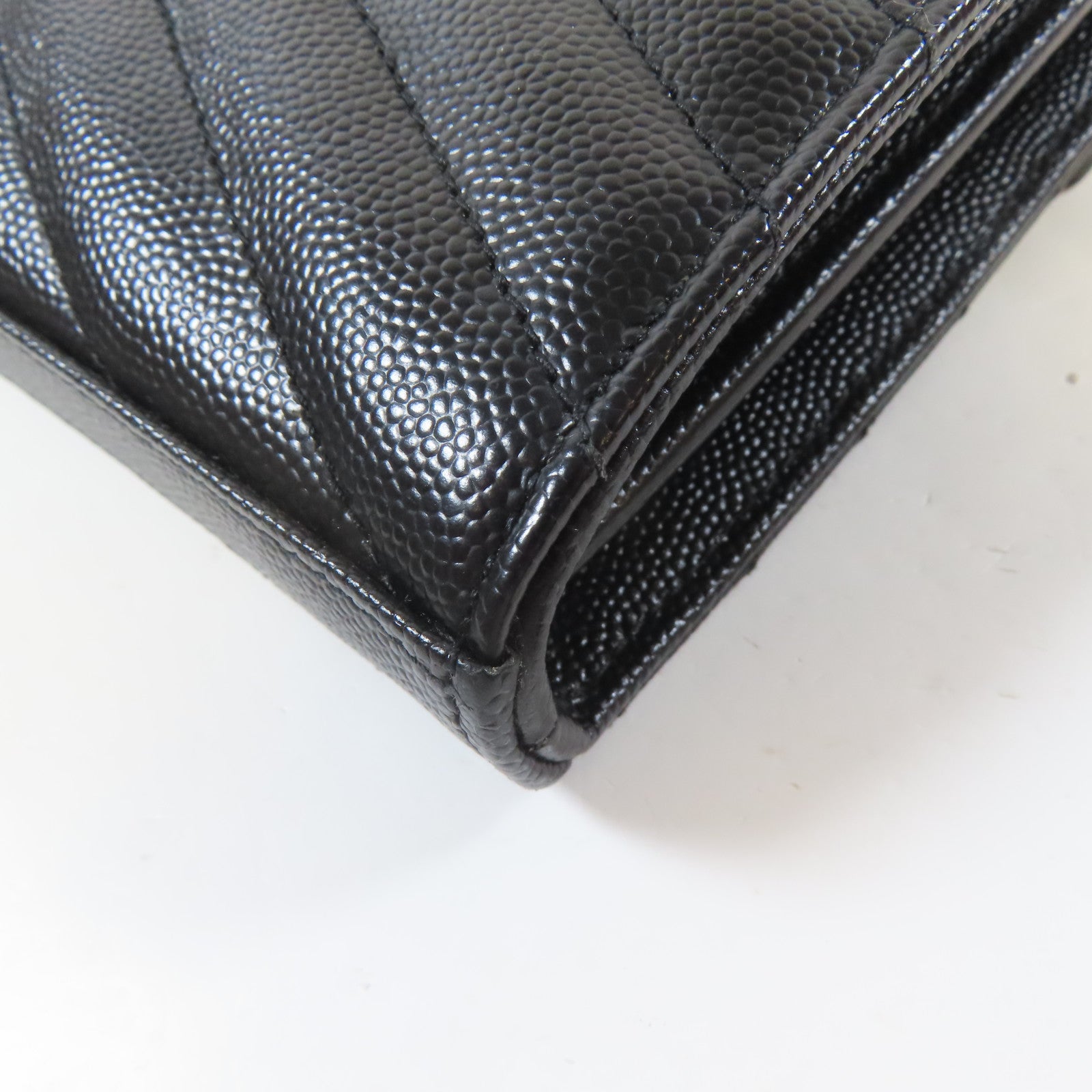 SAINT LAURENT 牛皮皮革Chain Shoulder Bag金扣鏈帶肩背袋黑色