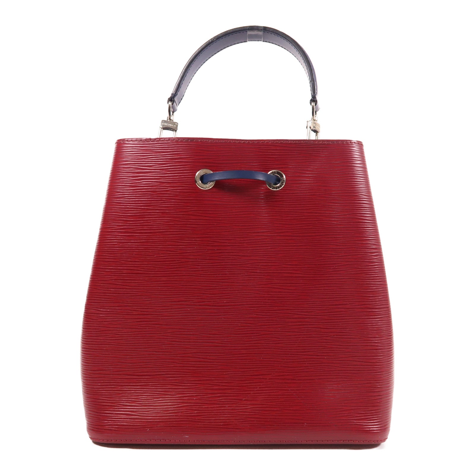 LOUIS VUITTON Epi NeoNoe MM銀扣手挽肩背兩用袋紅色/藍色
