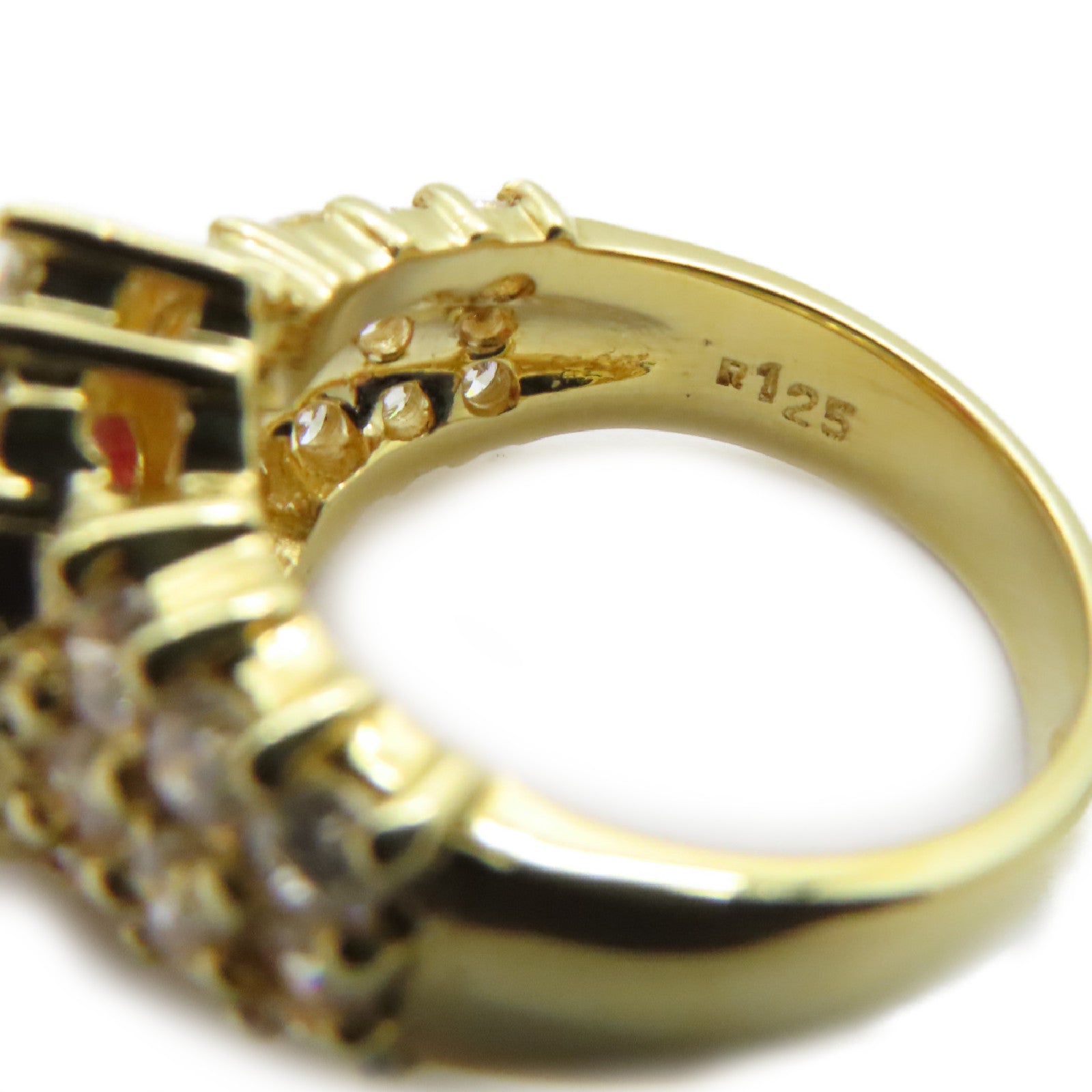 JEWELRY 18K黃金Ruby Diamond Ring 1.25ct紅寶石/1.90ct鑽石戒指US#6.5
