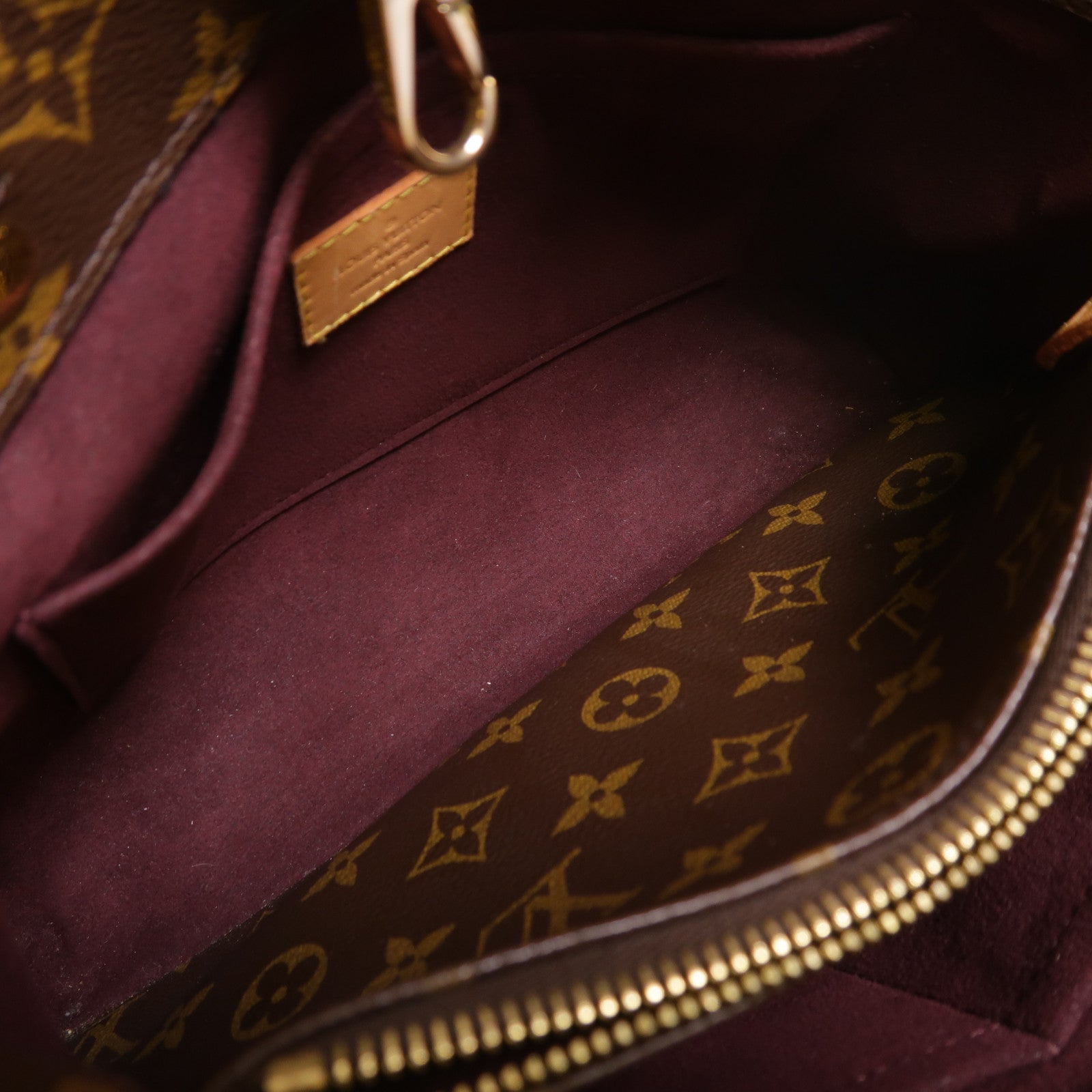 LOUIS VUITTON Monogram Montaigne BB金扣手挽肩背兩用袋棕色