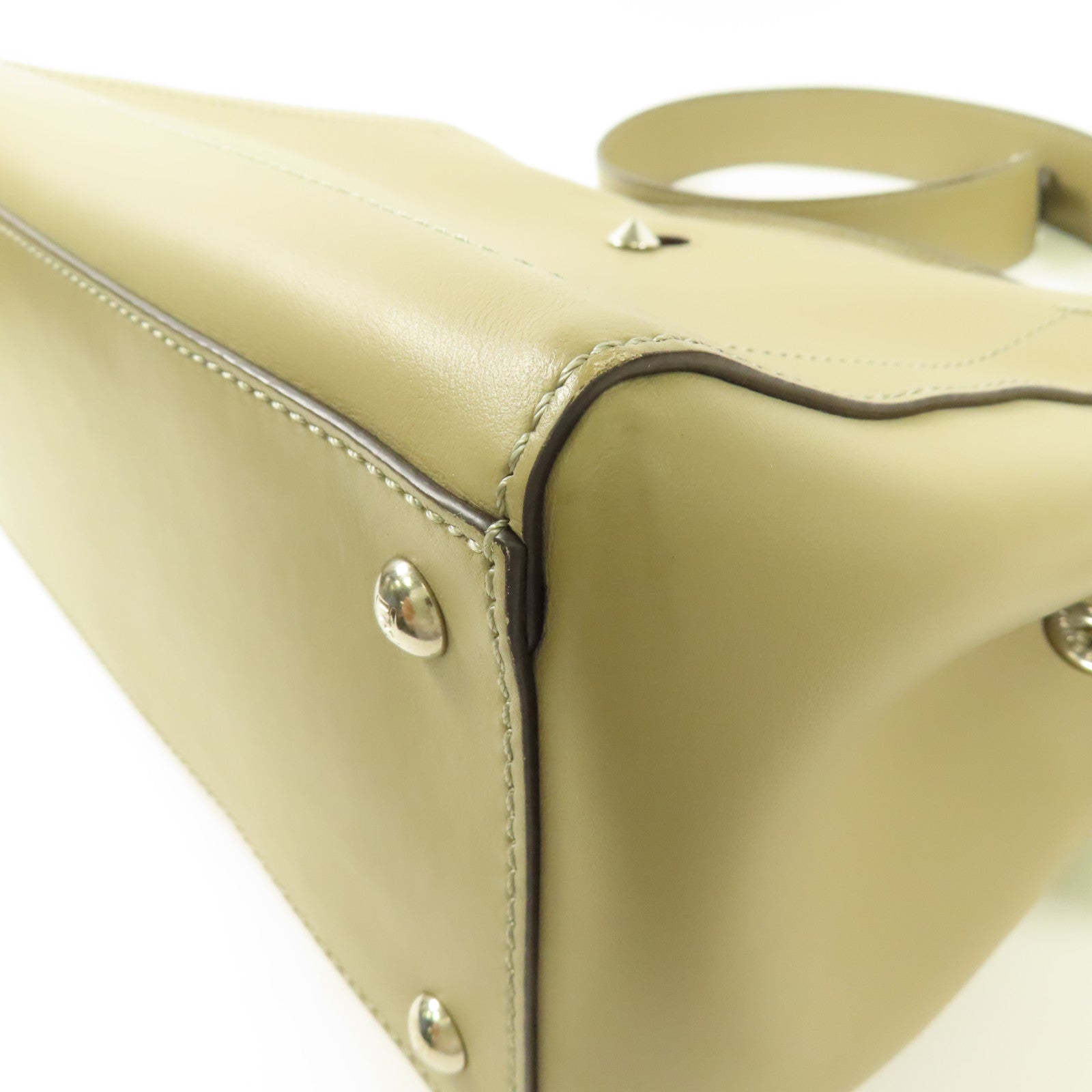 FENDI 牛皮皮革Dotcom銀扣手挽肩背兩用袋