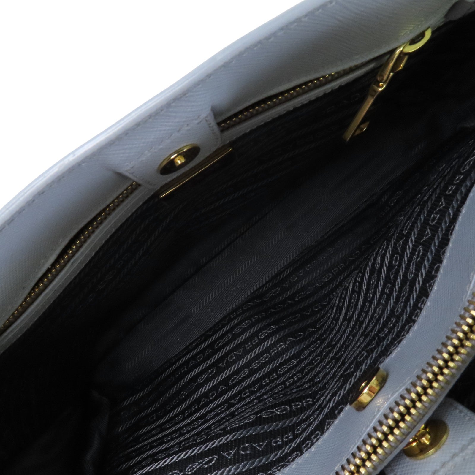 PRADA Saffiano皮革Galleria Saffiano金扣手挽肩背兩用袋