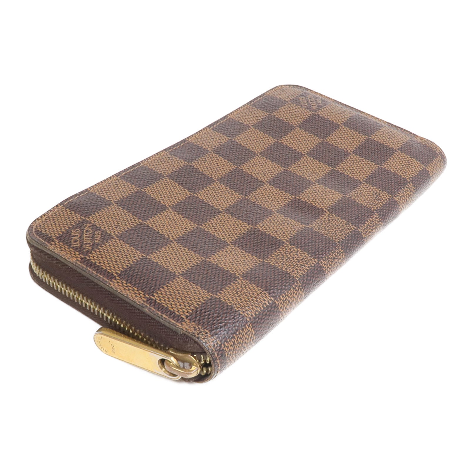 LOUIS VUITTON Damier Zippy Wallet金扣長錢包