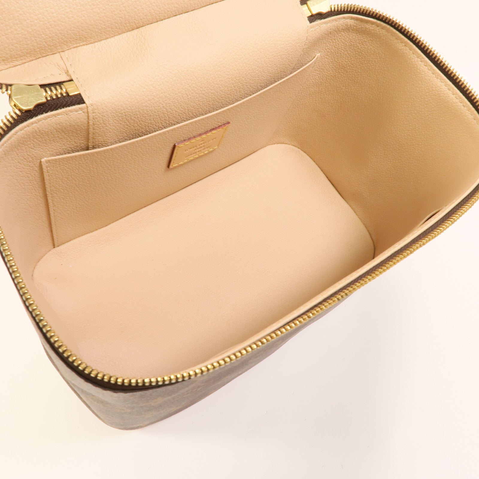 LOUIS VUITTON Monogram Nice BB金扣手挽袋棕色