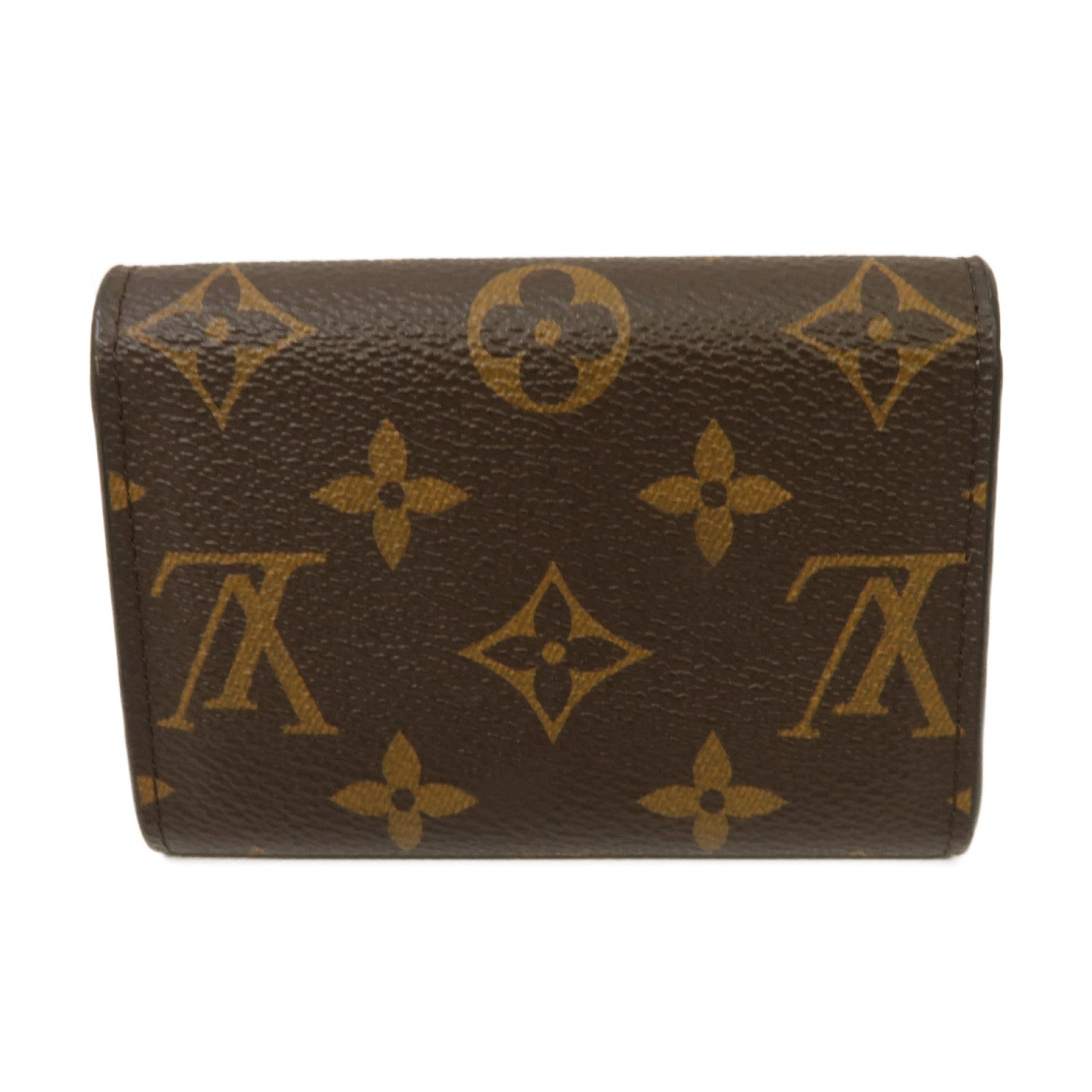 LOUIS VUITTON Monogram Rosalie金扣零錢包粉紅色/棕色