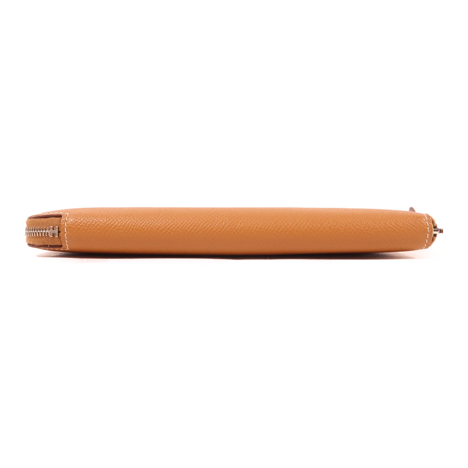 HERMES Epsom皮革Silk In Long Wallet銀扣長錢包Gold