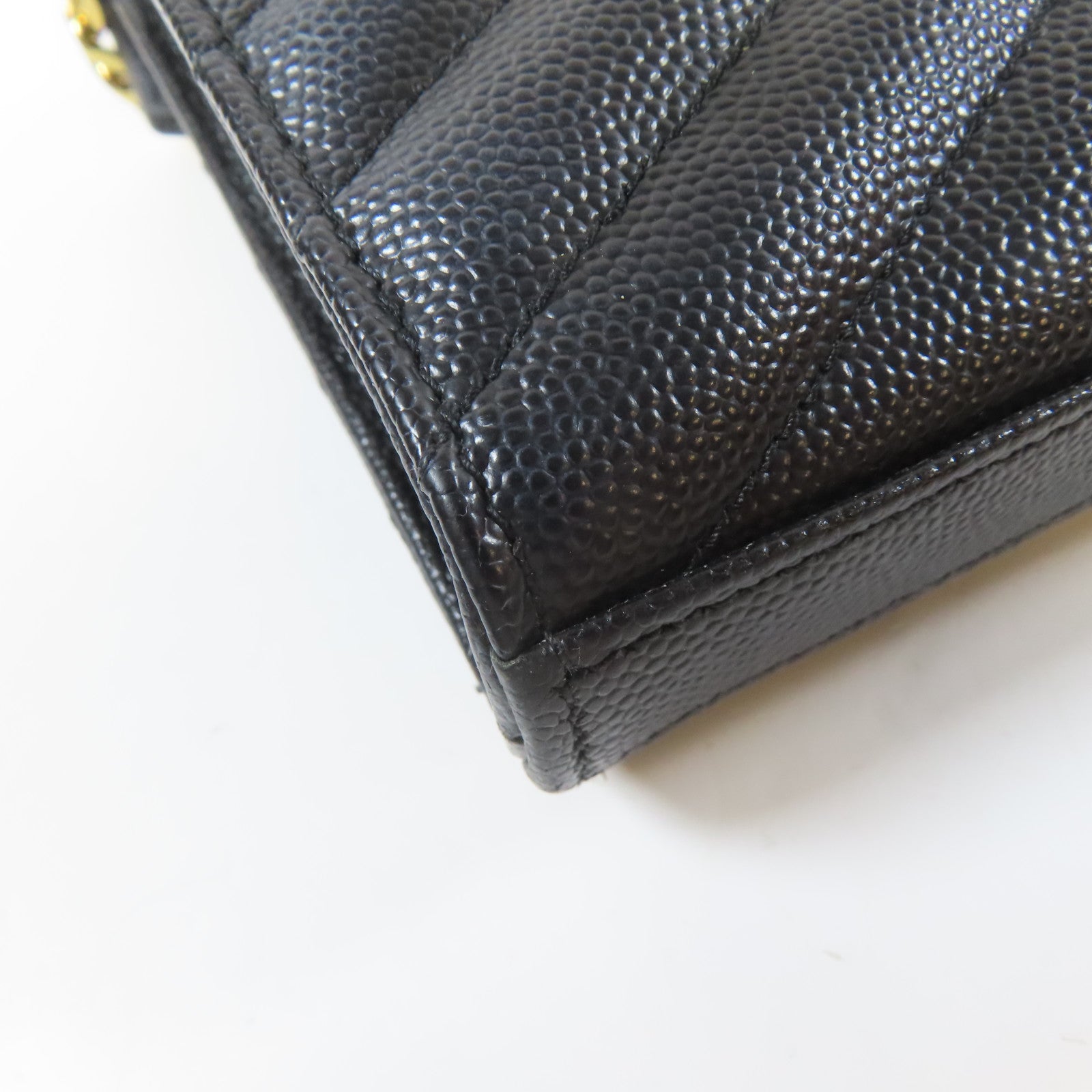 SAINT LAURENT 牛皮皮革Chain Shoulder Bag金扣鏈帶肩背袋黑色