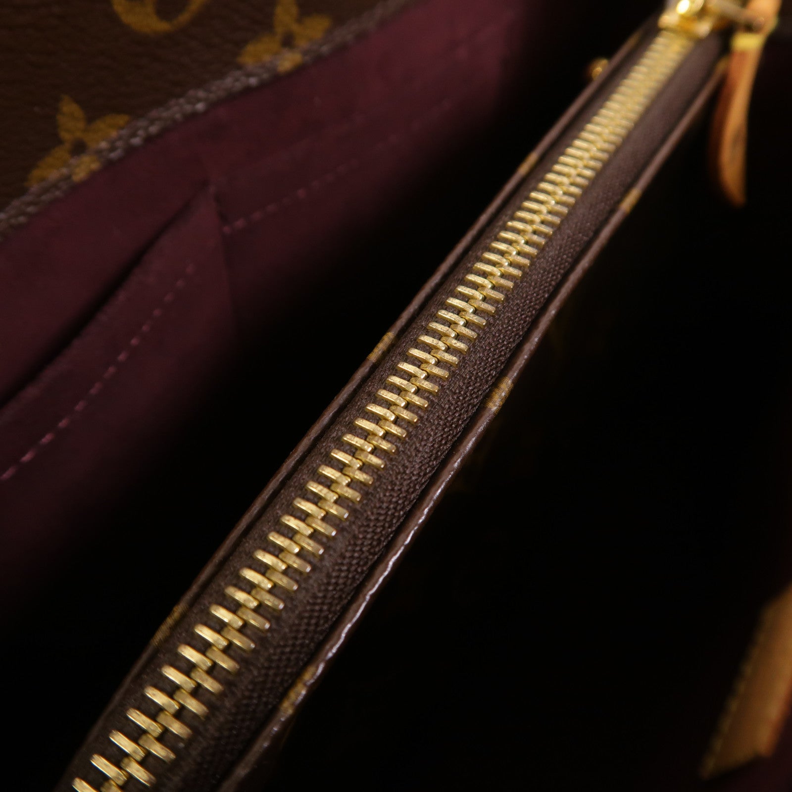 LOUIS VUITTON Monogram Montaigne BB金扣手挽肩背兩用袋棕色
