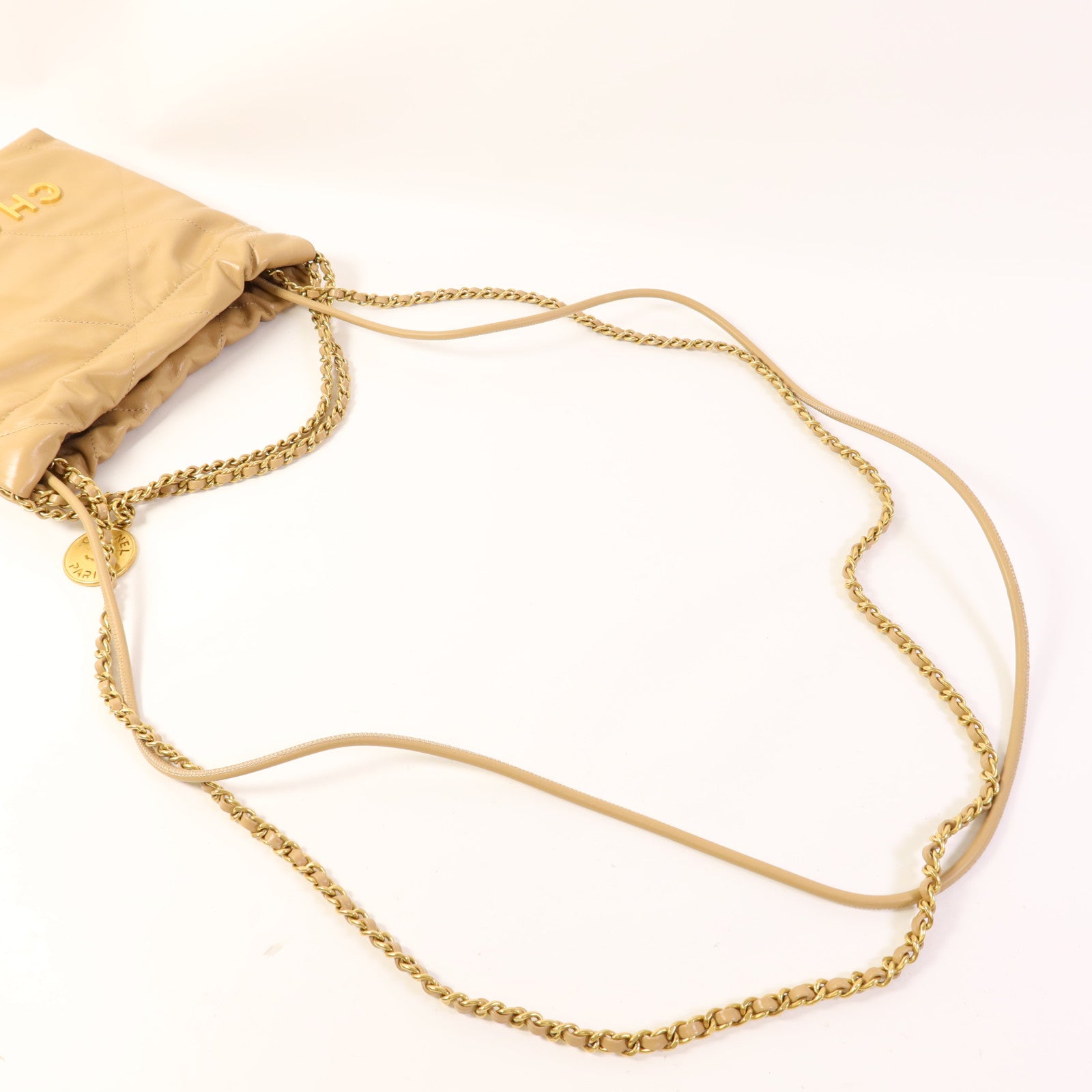 CHANEL 牛皮皮革Chanel 22 Mini鏈帶肩背袋