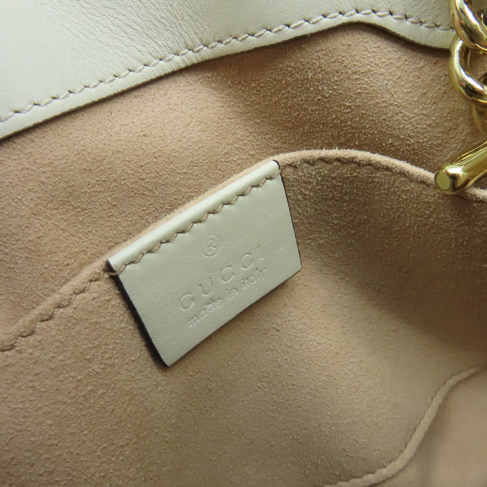 GUCCI 【激減優惠】塗層帆布Padlock GG Small Shoulder Bag金扣肩背袋啡色/米白色