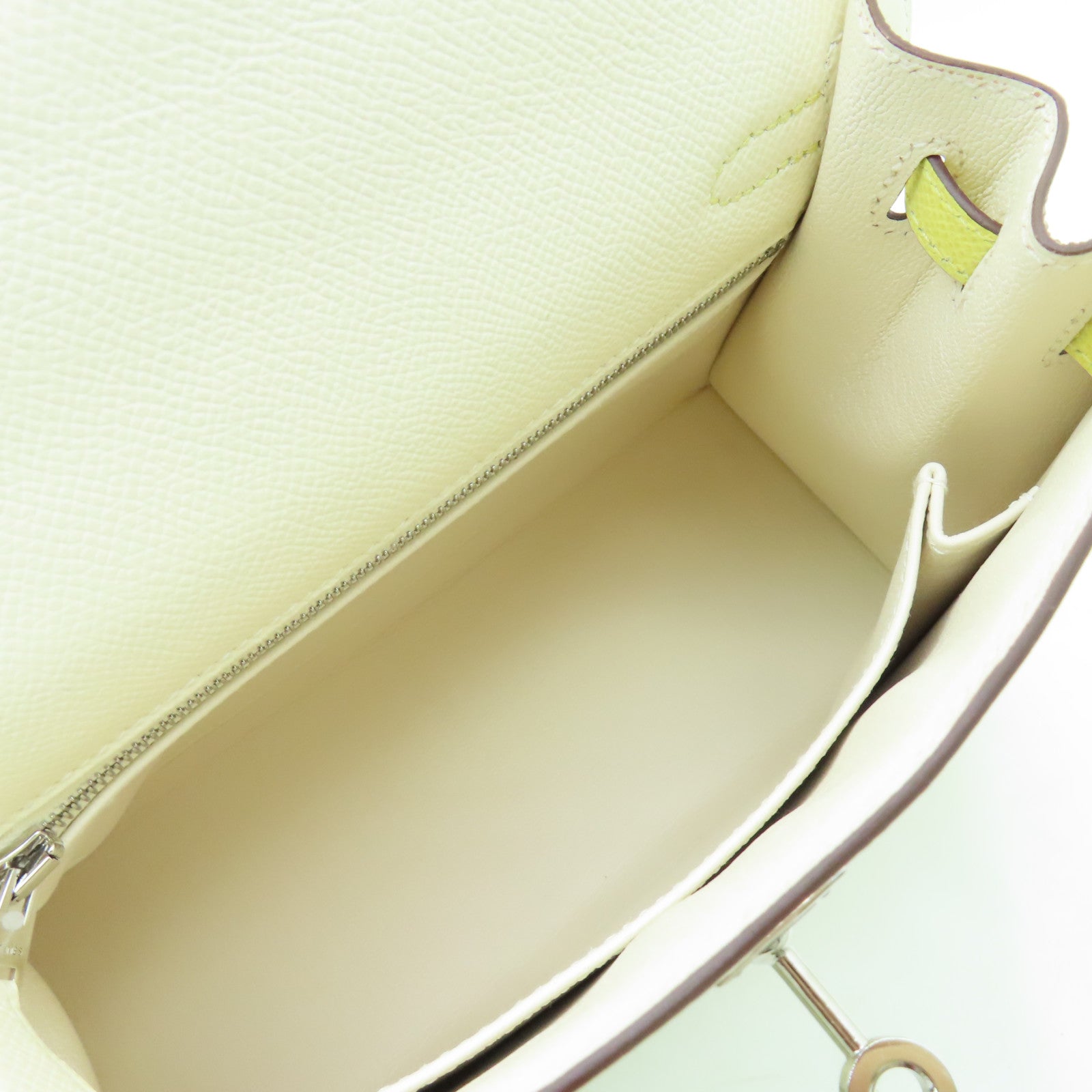 HERMES **【激減優惠】Epsom皮革Kelly 25銀扣手挽肩背兩用袋
