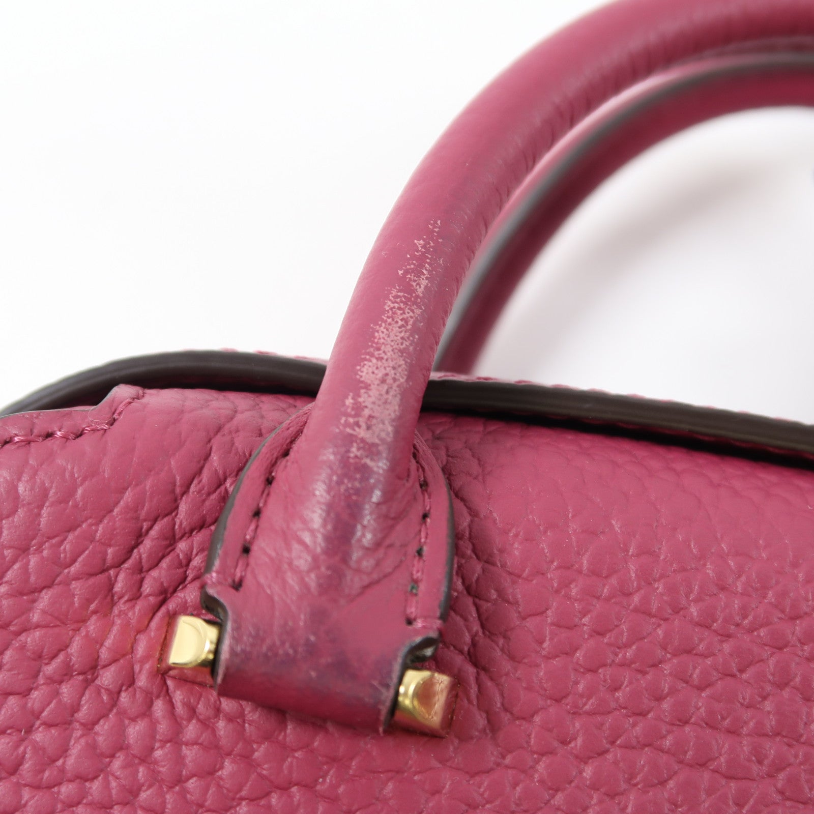Delvaux 牛皮皮革Delvaux Cool Box Nano金扣手挽肩背兩用袋紅色
