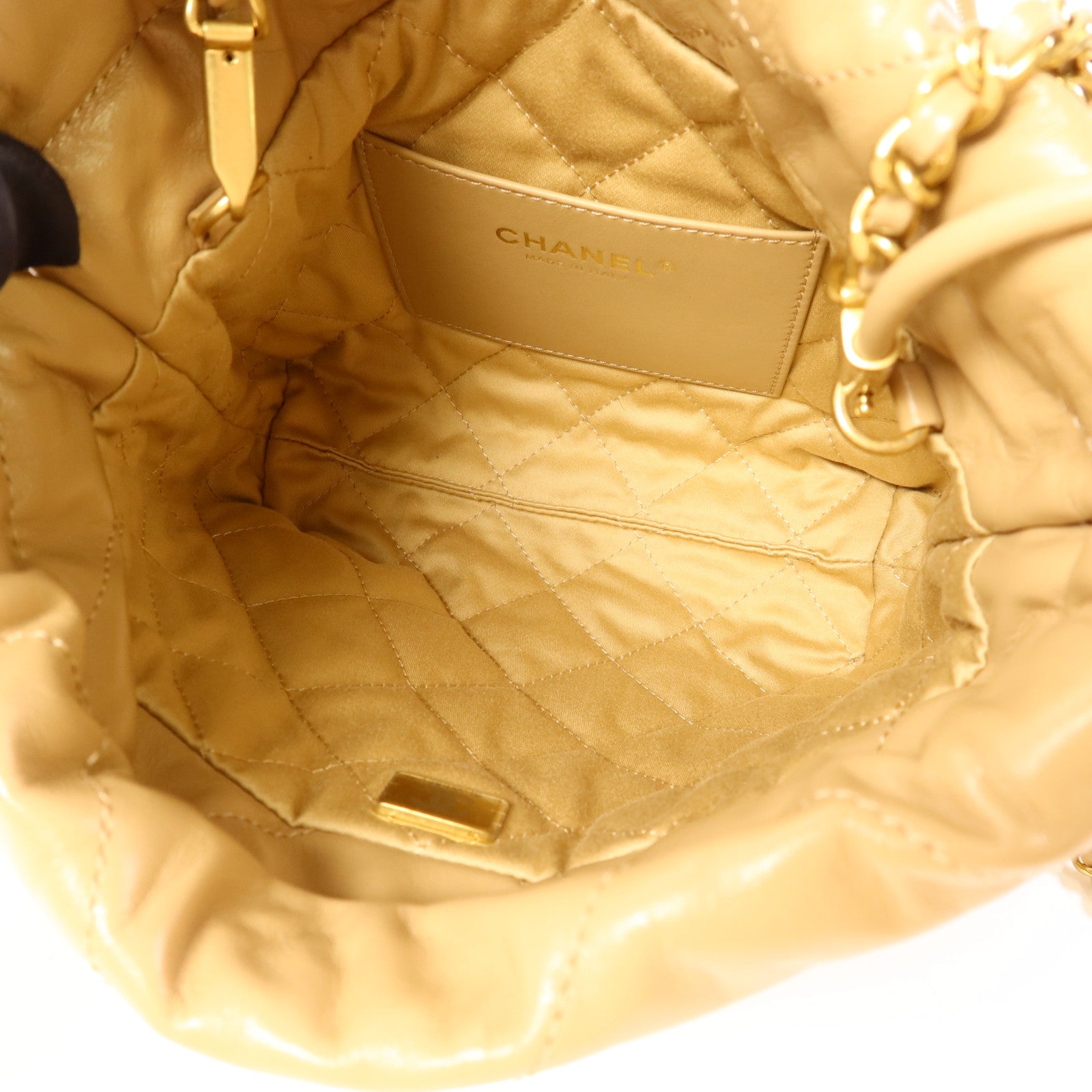 CHANEL 牛皮皮革Chanel 22 Mini鏈帶肩背袋