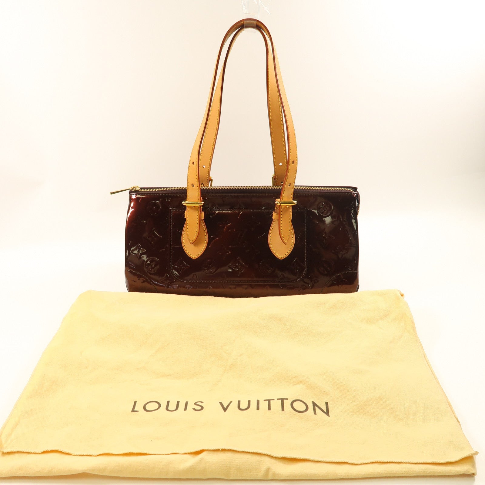 LOUIS VUITTON 【激減優惠】Vernis Rosewood Avenue金扣肩背袋酒紅色