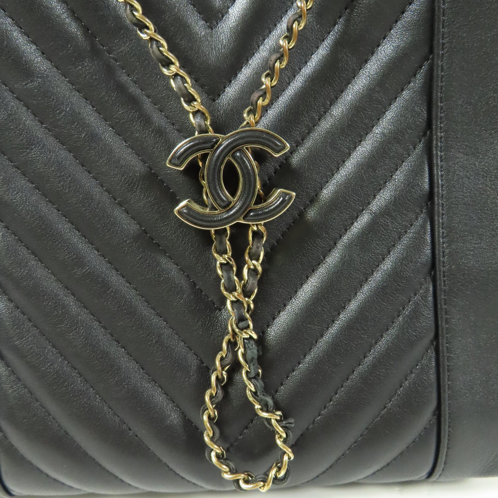 CHANEL 牛皮皮革Drawstring Bucket金扣肩背袋