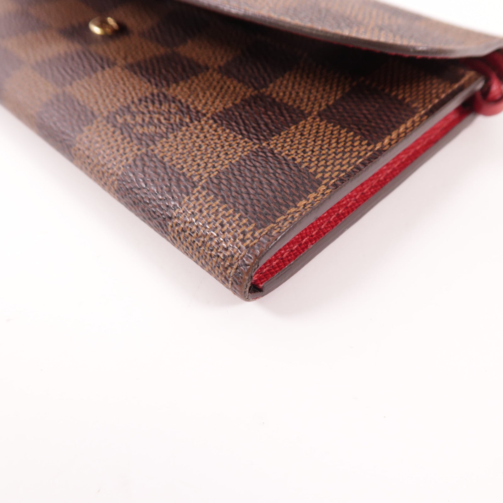 LOUIS VUITTON Damier Portefeuille Emilie Long Wallet金扣長錢包
