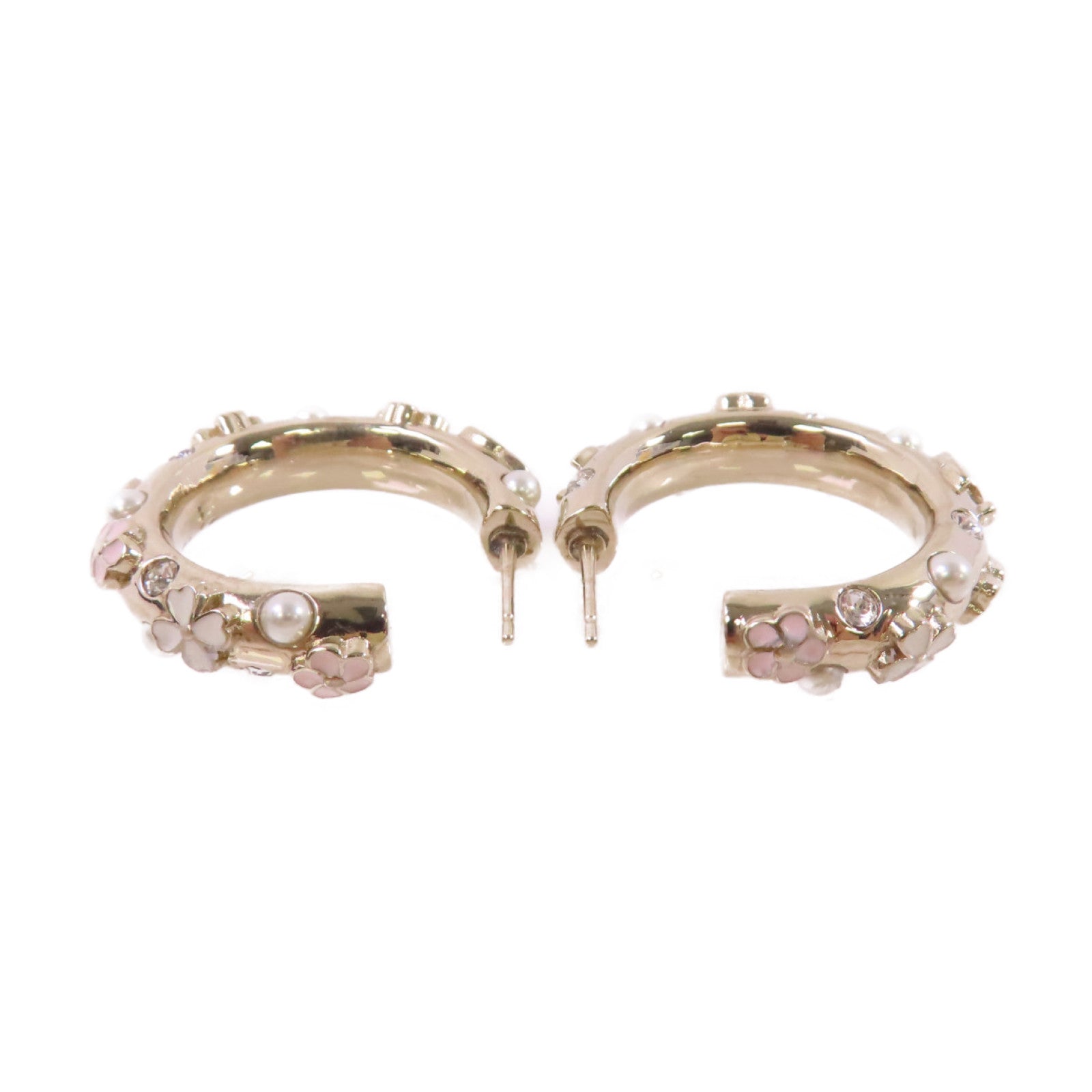 CHANEL 金屬/仿珍珠Earrings耳環金色