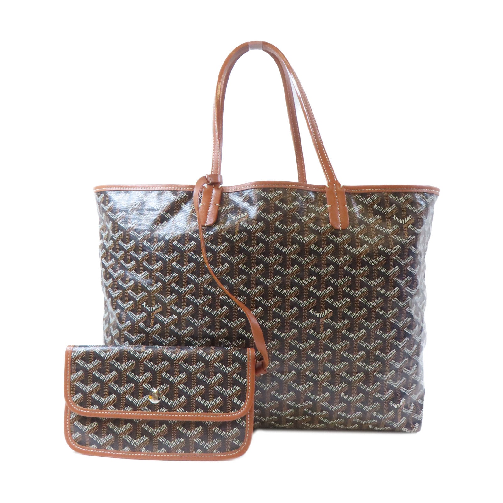 GOYARD 塗層帆布Ama Louis PM銀扣肩背袋啡色