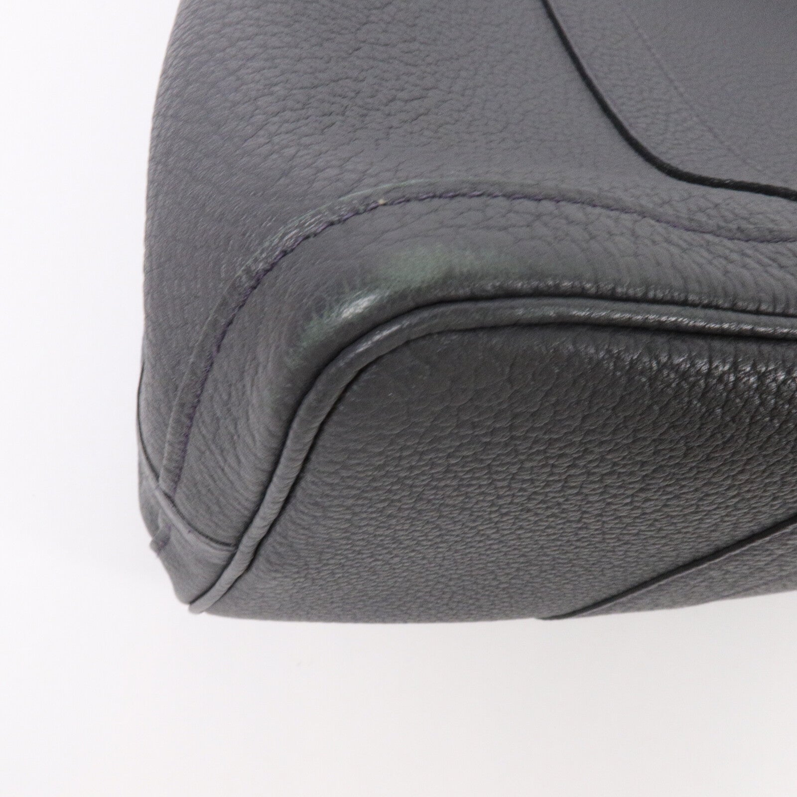 HERMES Negonda皮革Garden Party PM手挽袋Graphite