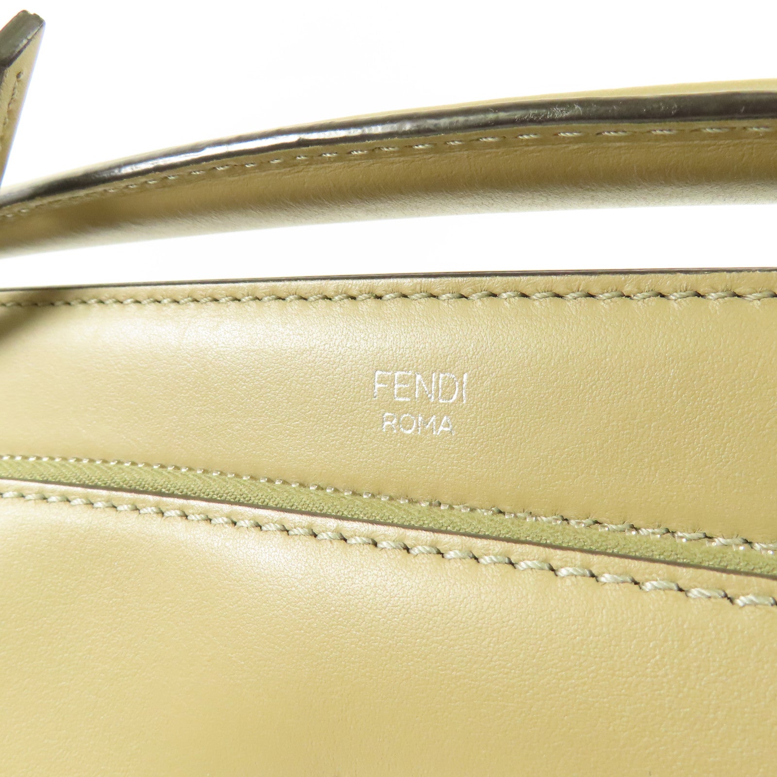 FENDI 【激減優惠】牛皮皮革Dotcom銀扣手挽肩背兩用袋