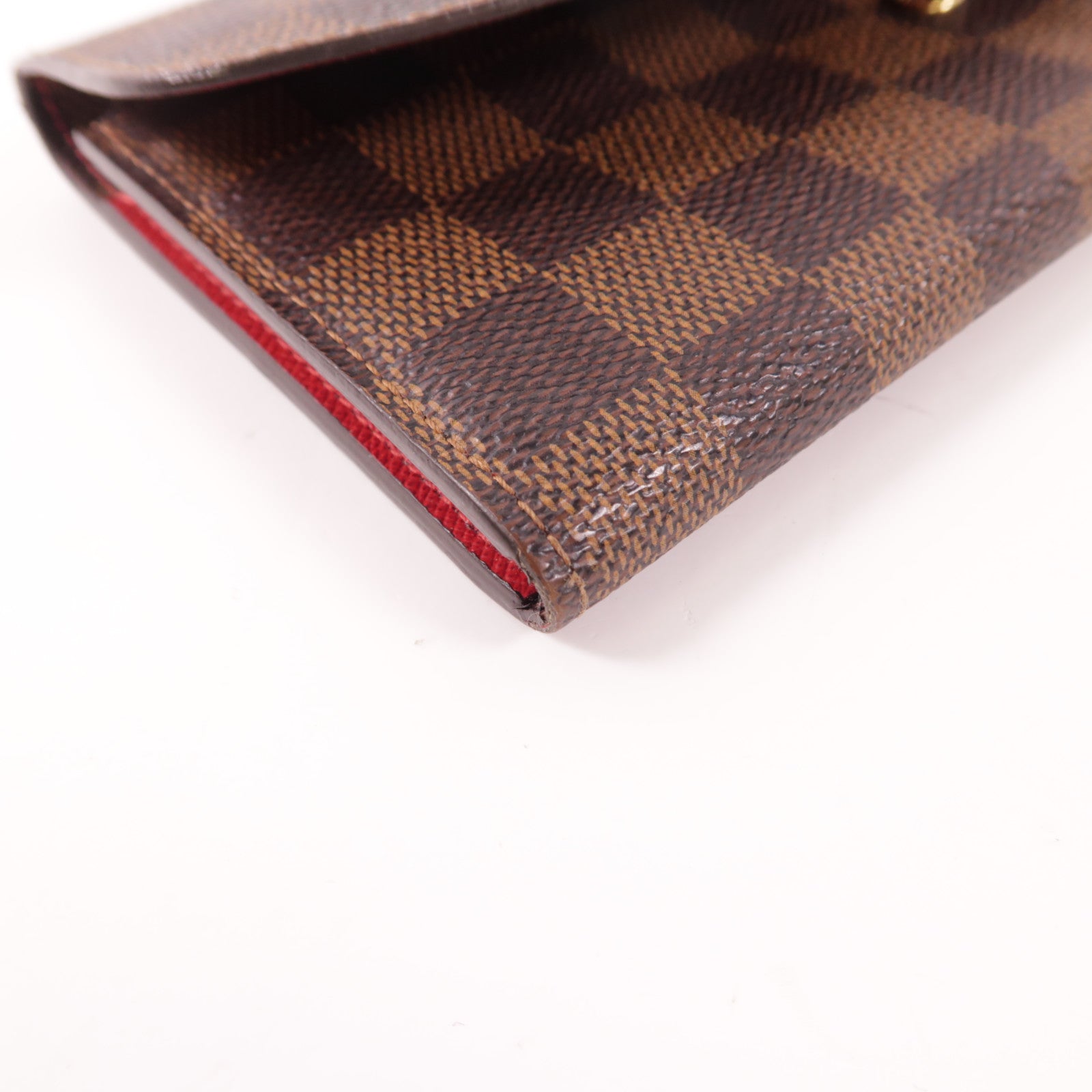 LOUIS VUITTON Damier Portefeuille Emilie Long Wallet金扣長錢包